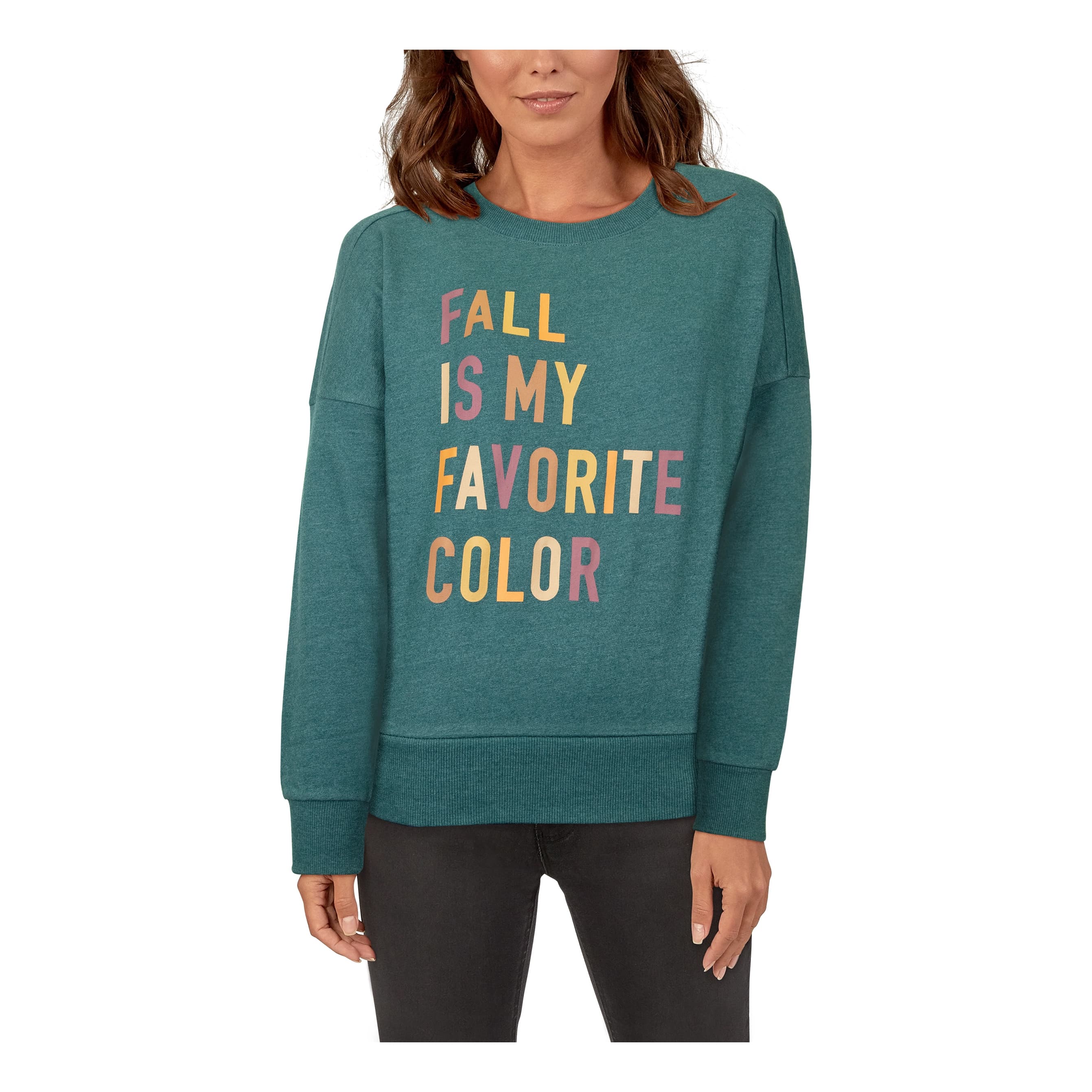 Natural Reflections® Women’s Fall Color Long-Sleeve Sweatshirt