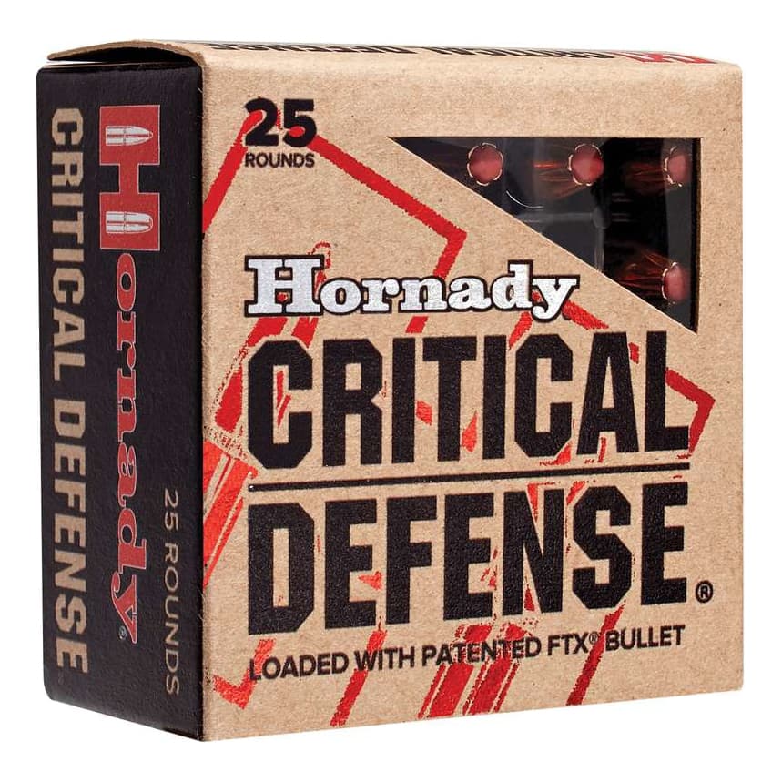 Hornady® Critical Defense® 9mm Luger FTX® Pistol Ammunition