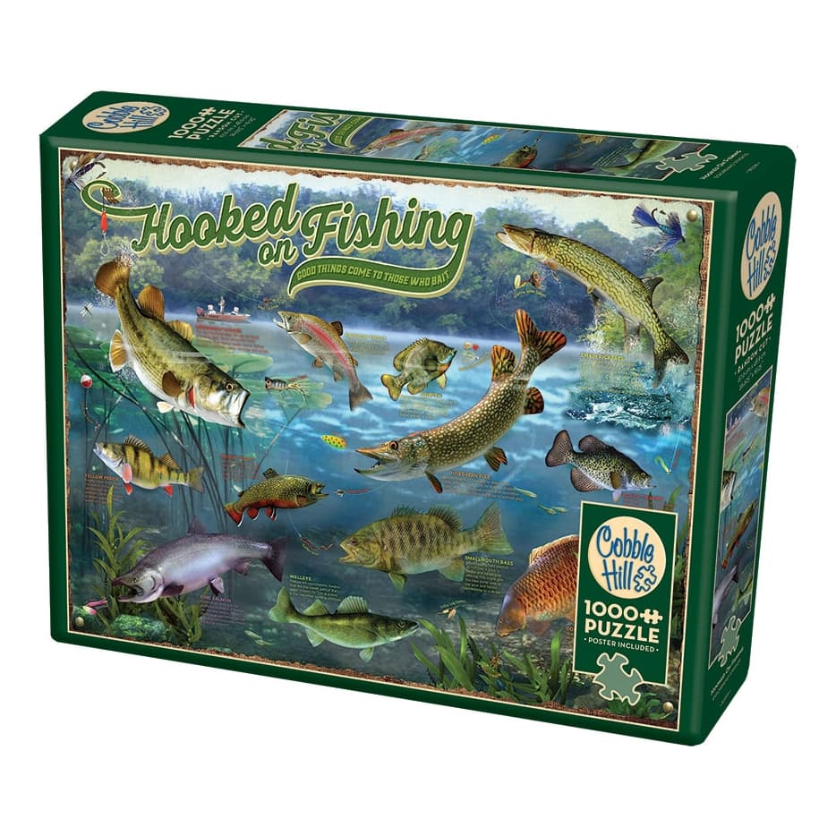 Cobble Hill Hooked on Fishing 1000 Piece Puzzle
