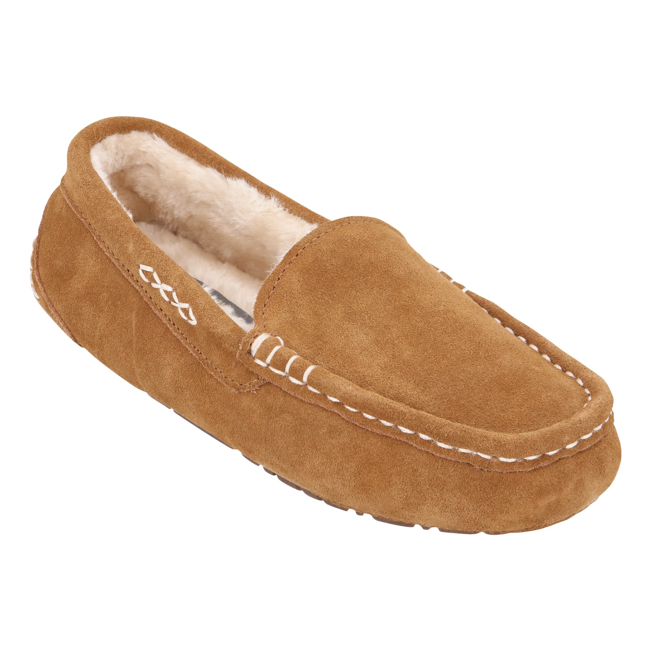Natural Reflections® Women’s Ellie II Suede Moc Slippers