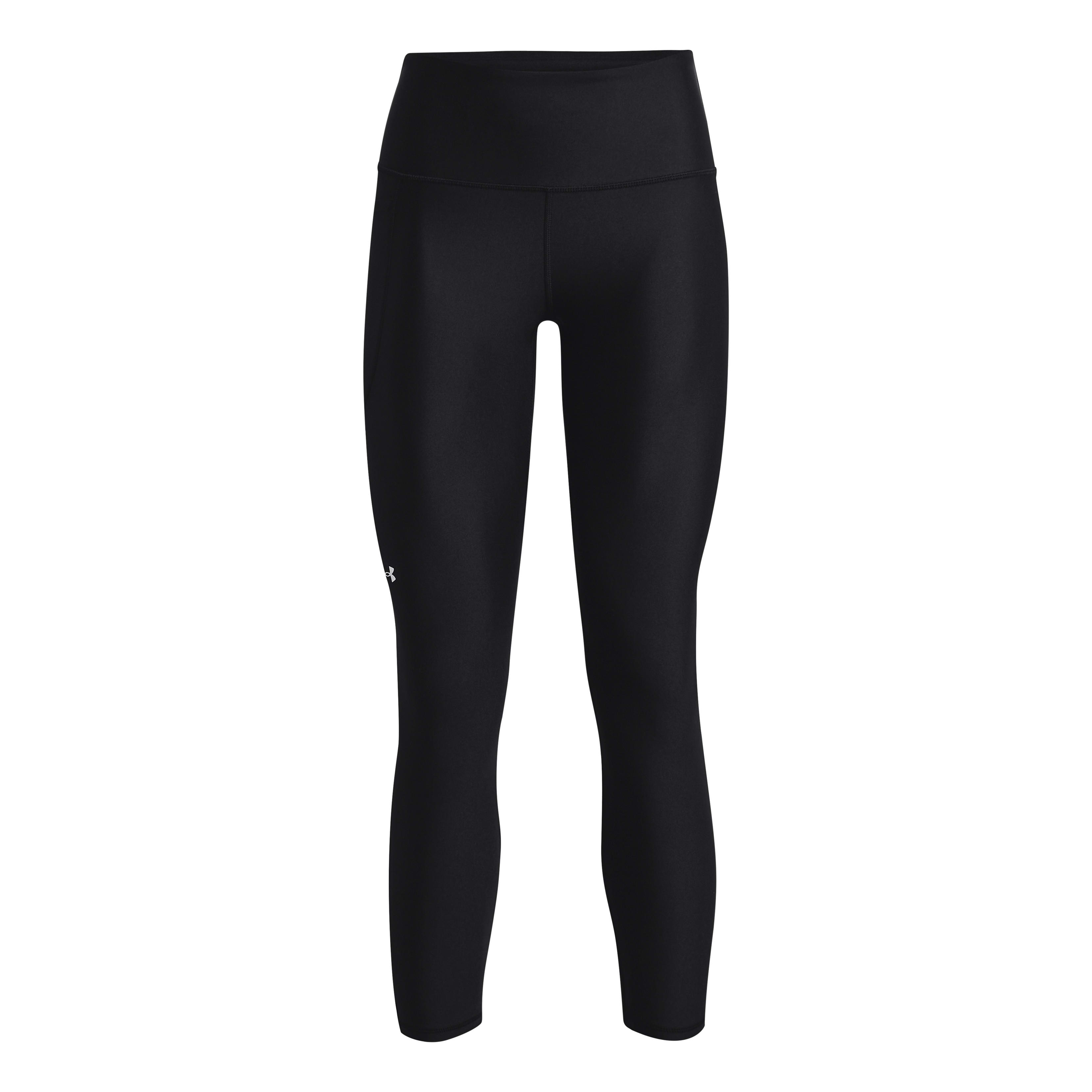 Under Armour Women's HeatGear Armour Shine Ankle Crop 7/8 Leggings - Black