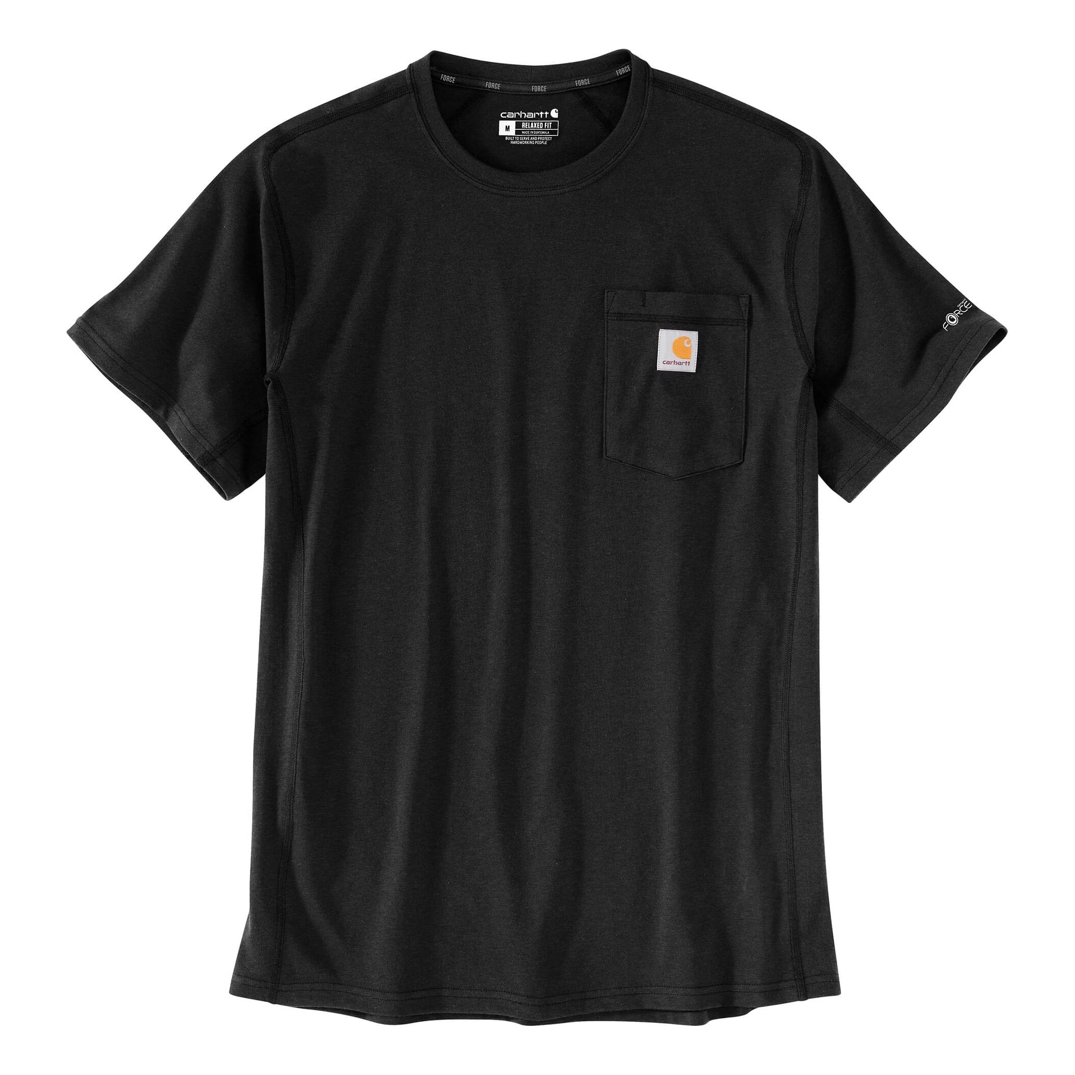 Carhartt® Men’s Force® Relaxed Fit Midweight Short-Sleeve Pocket T-Shirt - Black