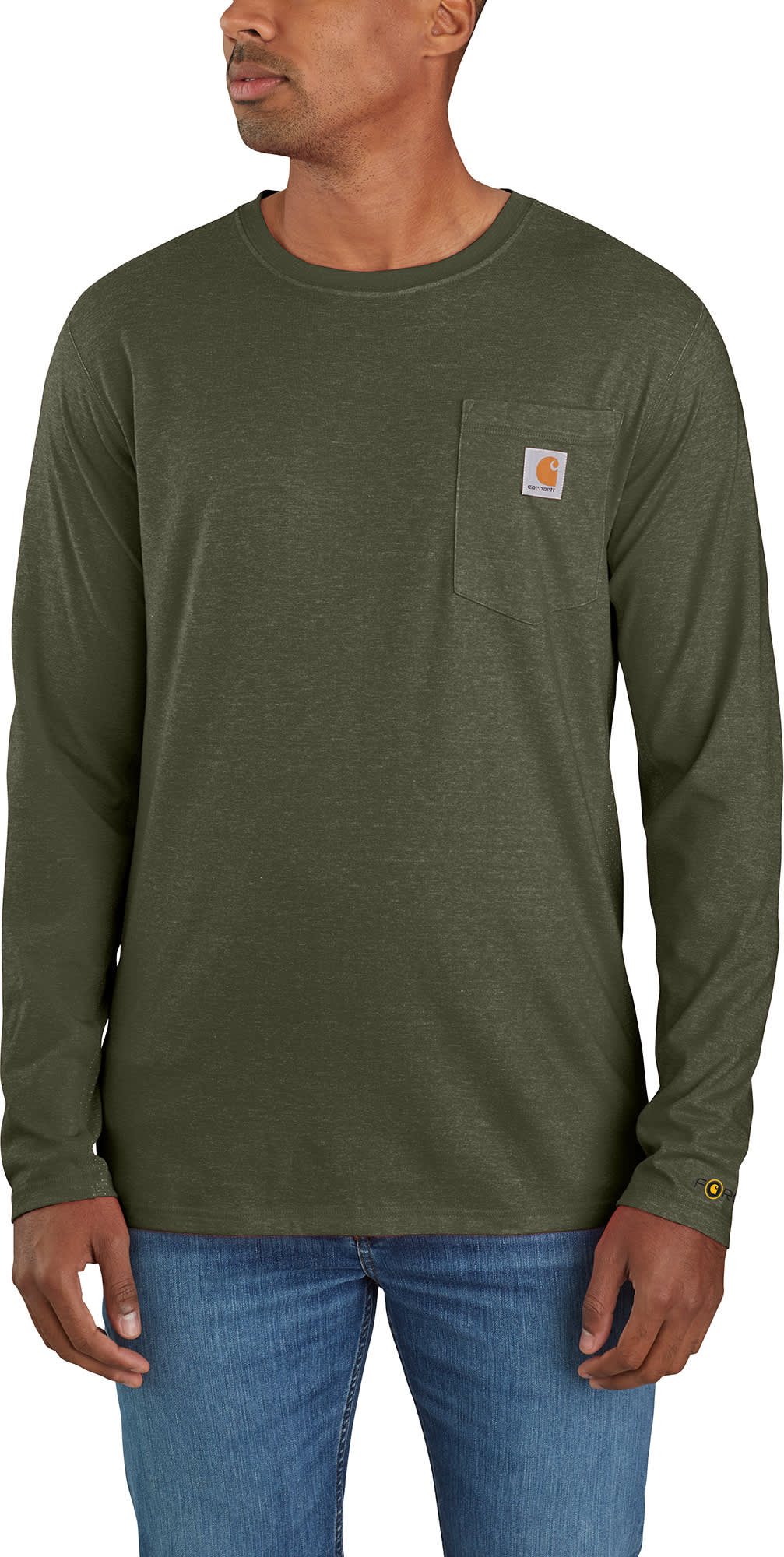 Carhartt Mens Force Relaxed Fit Midweight Long-Sleeve Pocket T-Shirt