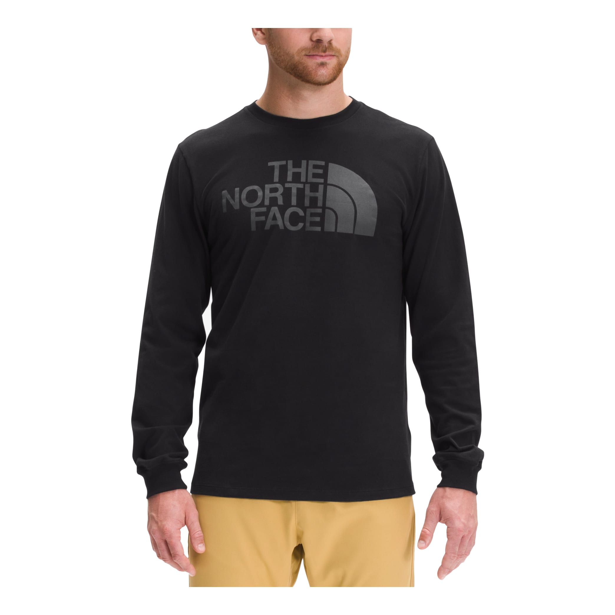 The North Face® Men’s Long Sleeve Half Dome T-Shirt - TNF Black/Asphalt Grey