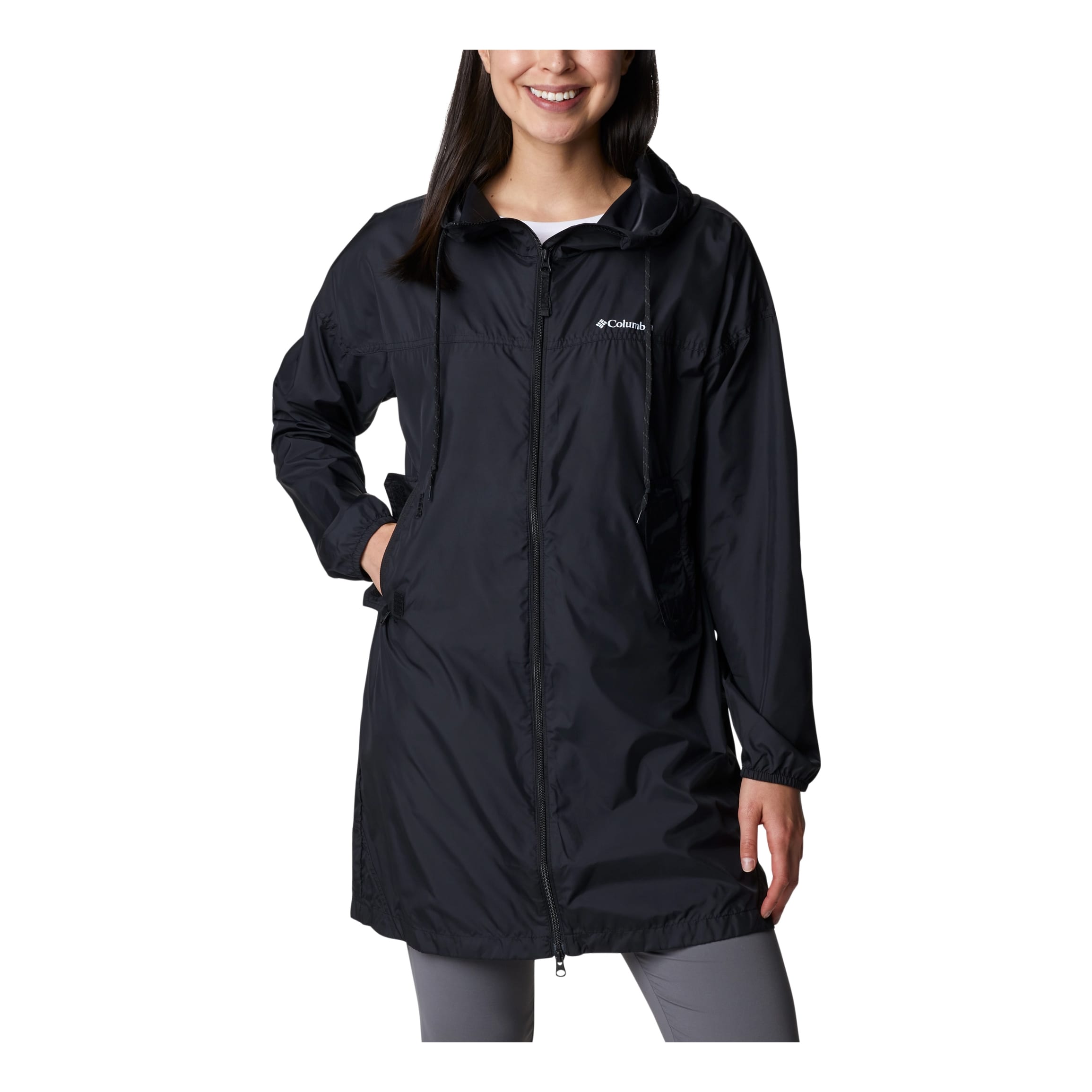 Columbia® Women’s Flash Challenger™ Long Windbreaker Jacket - Black