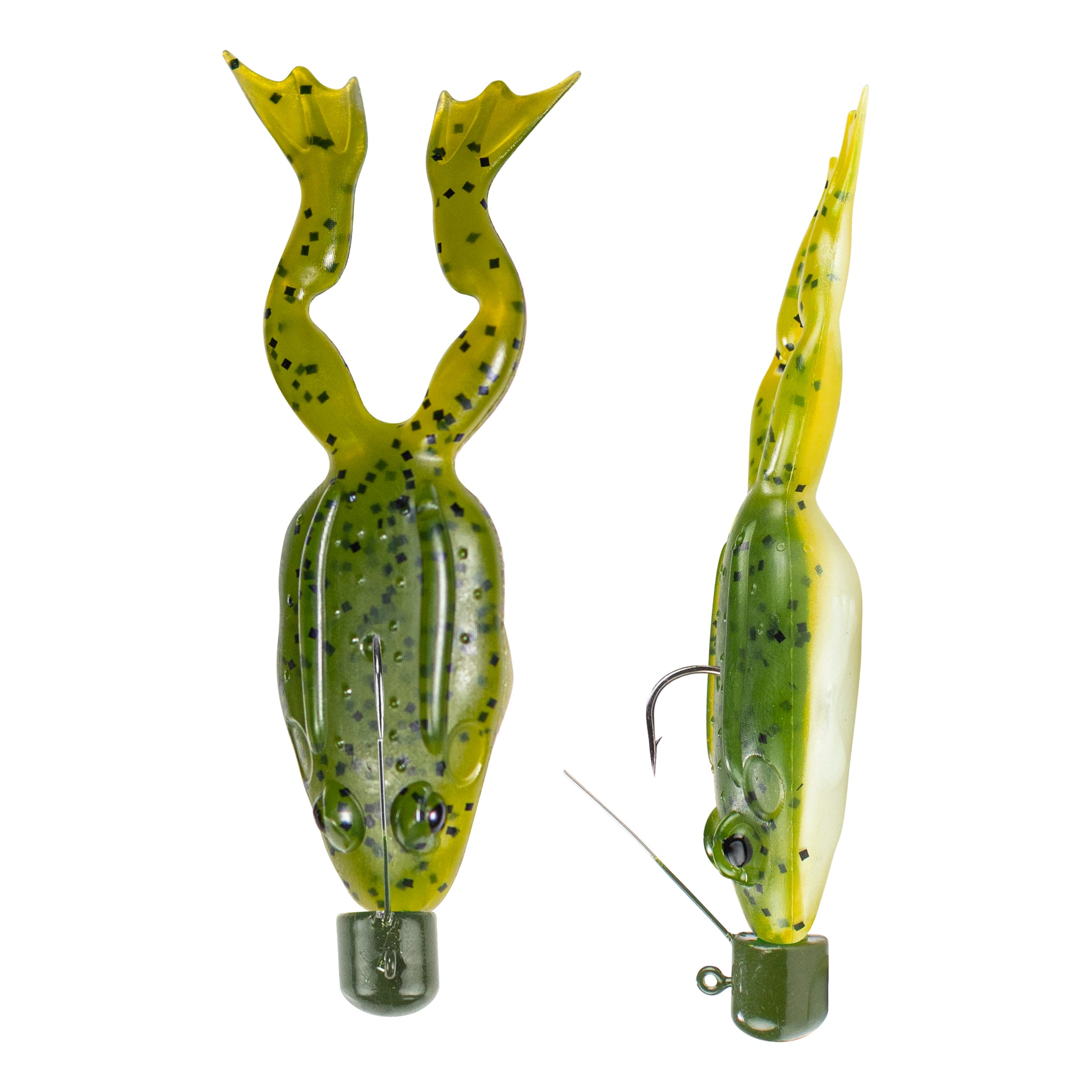 Lunkerhunt® Pre-Rigged Finesse Frog - Watermelon Seed Pearl