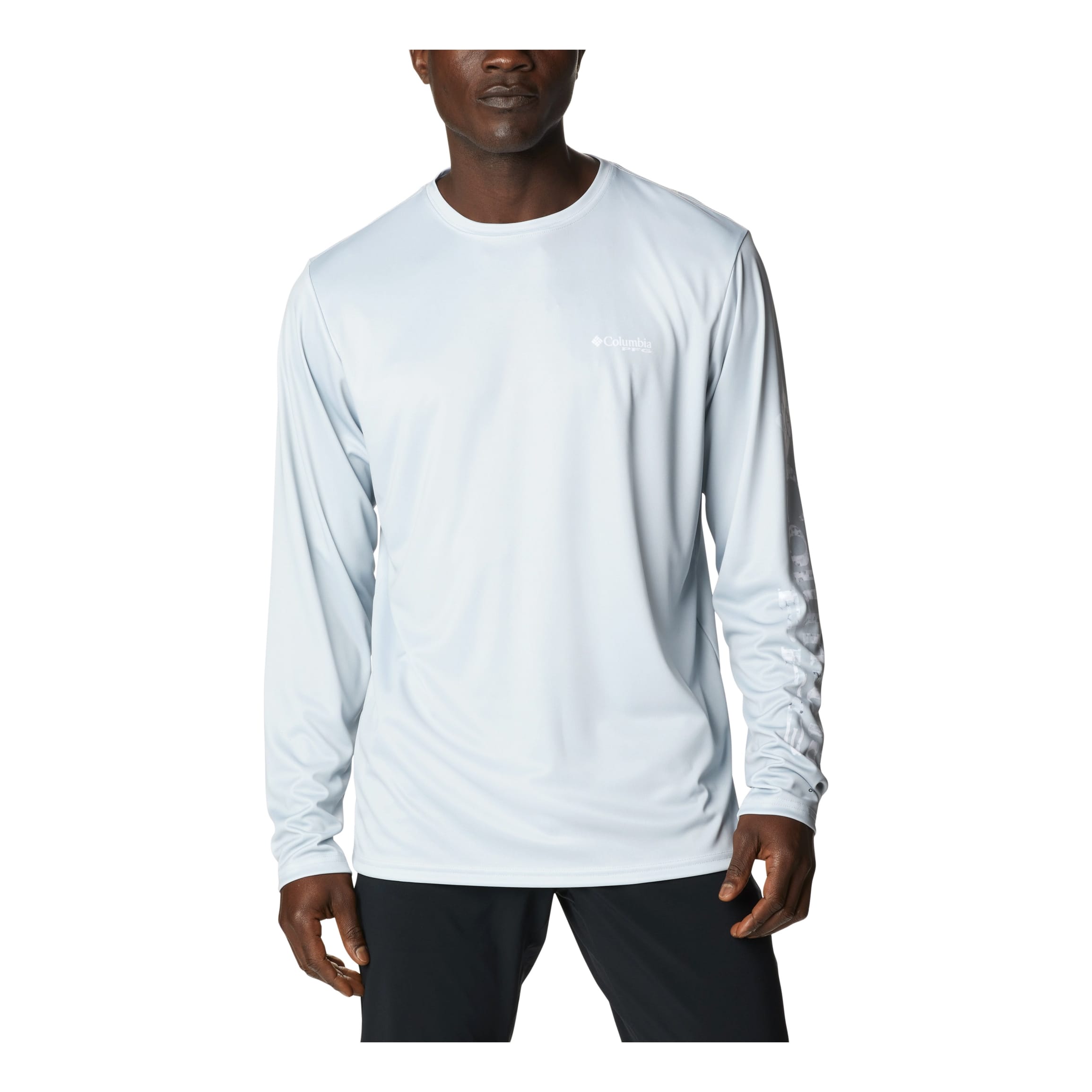 Columbia® Men’s Terminal Tackle™ PFG Logo Print Long-Sleeve Shirt - Cool Grey