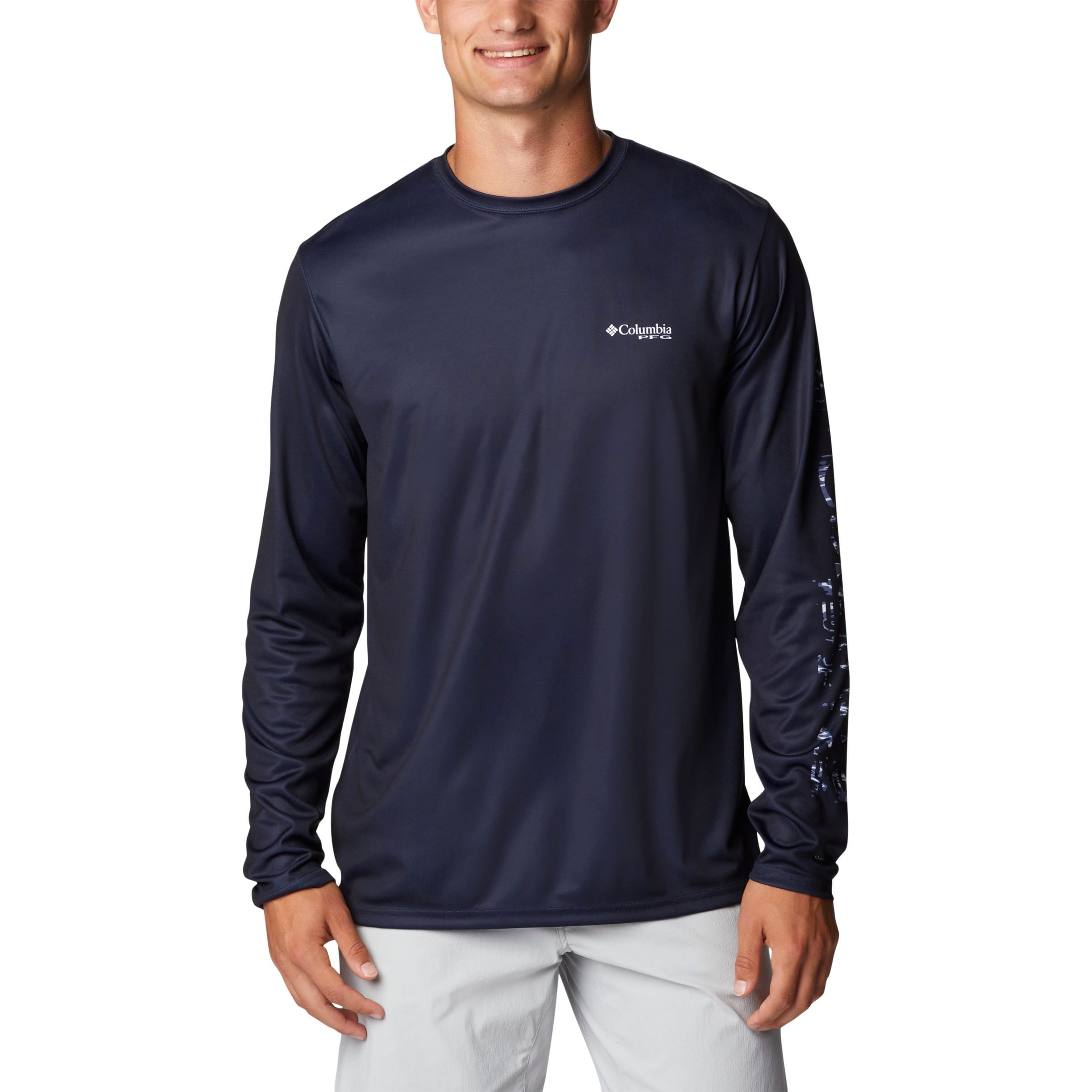 Columbia® Men’s Terminal Tackle™ PFG Logo Print Long-Sleeve Shirt