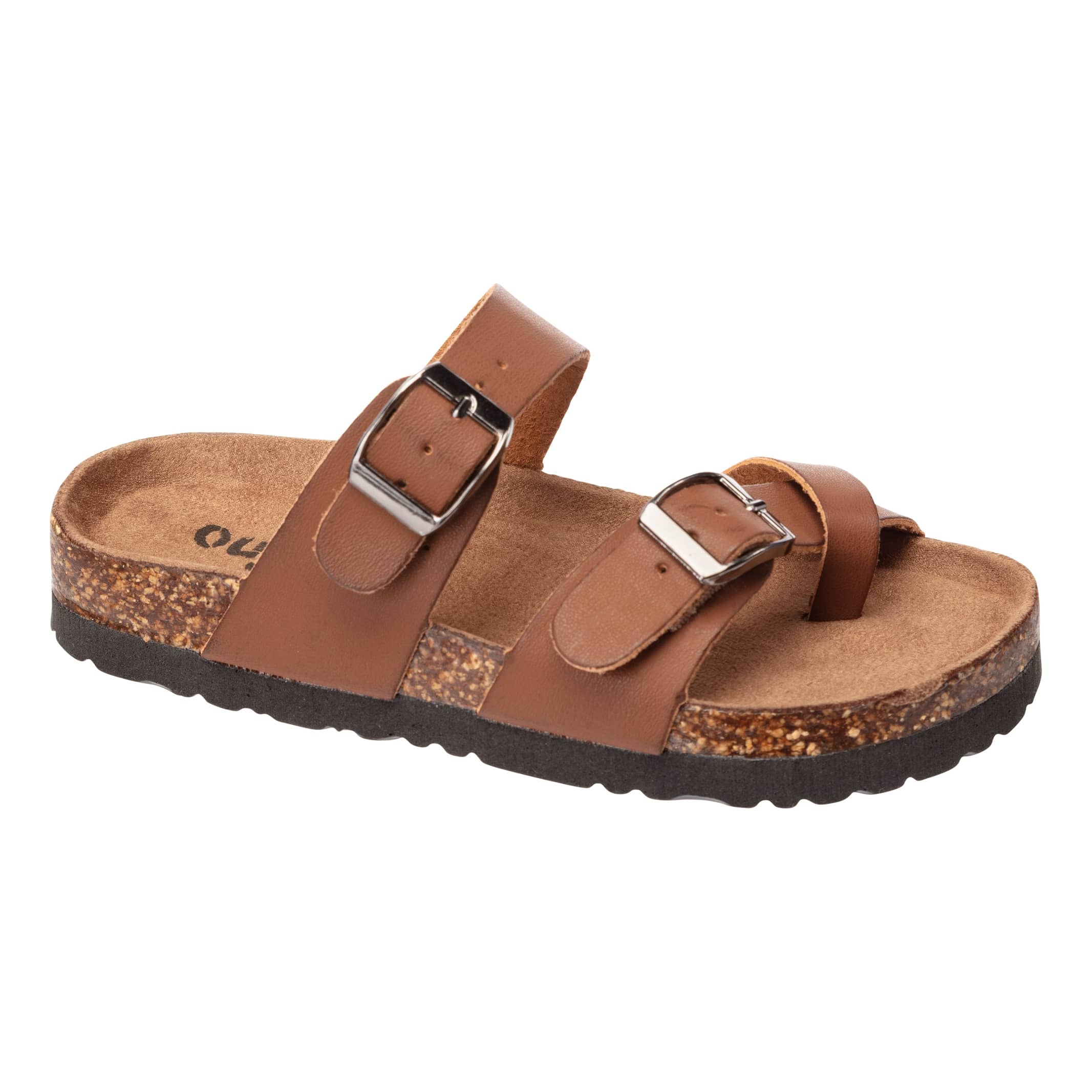 Outdoor Kids™ Youth Bork Double-Buckle Toe-Loop Sandals - Brown