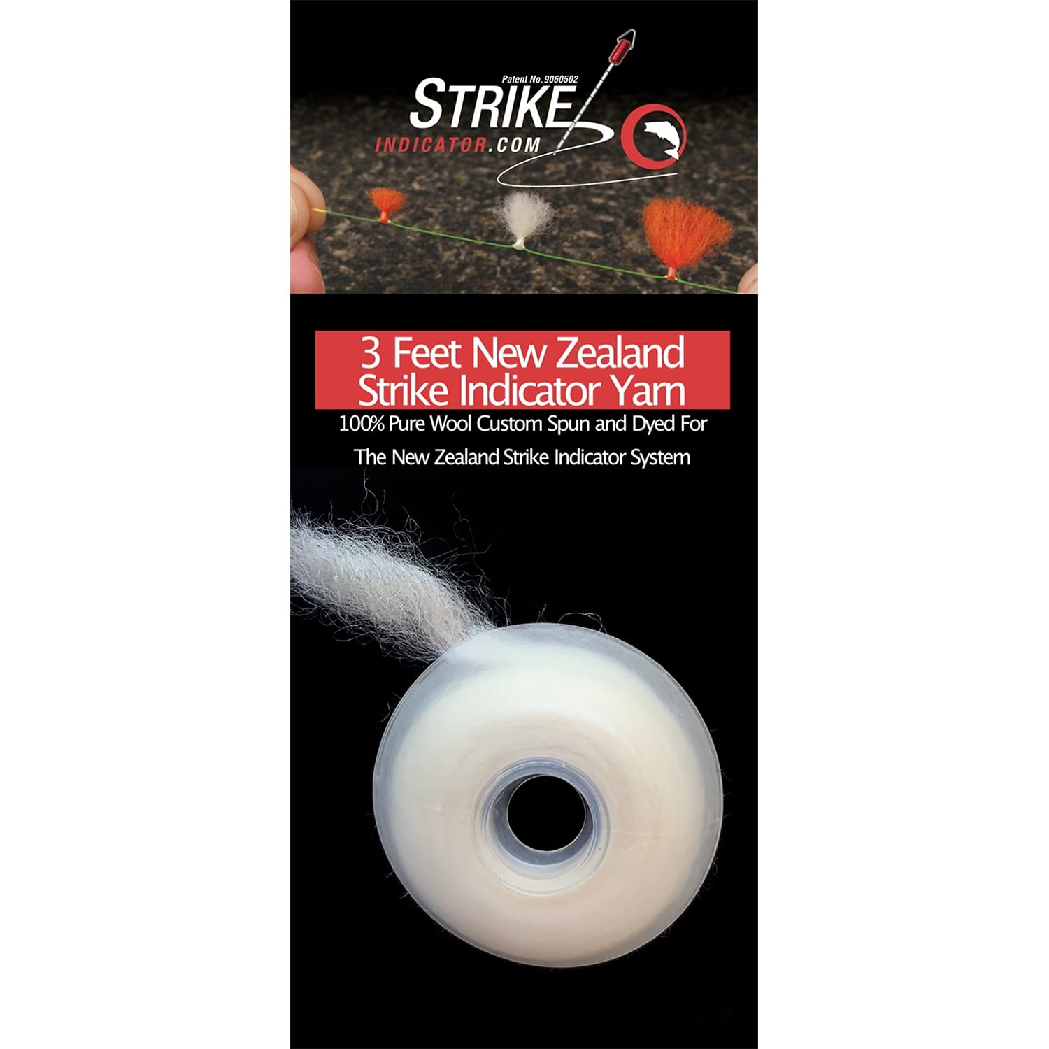 NZ Strike Indicator Wool Yarn Spools