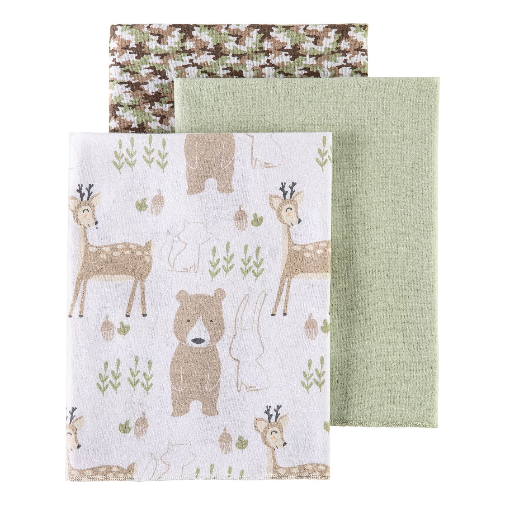 Bass Pro Shops® Baby Receiving Blanket 3-Pack - Woodland