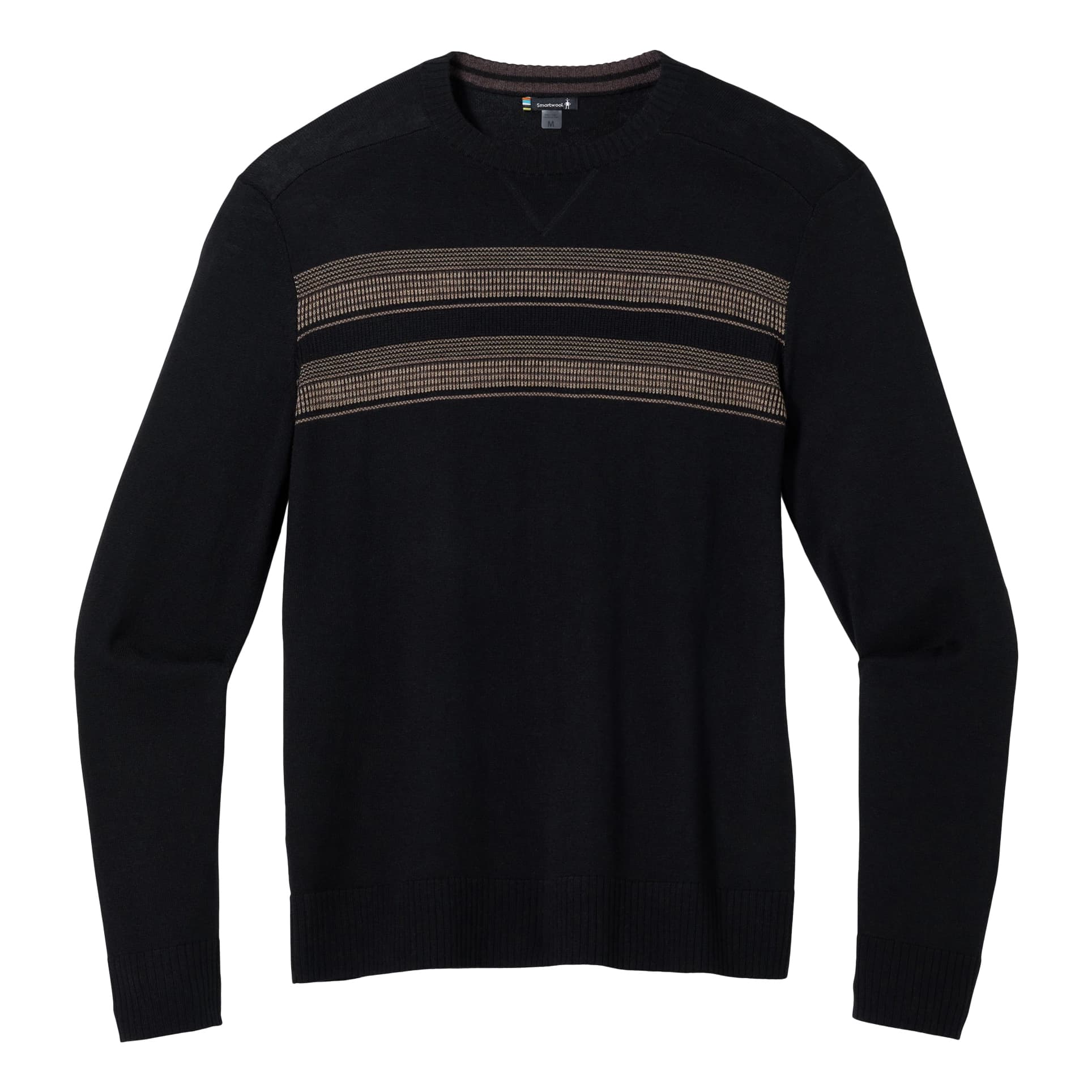 Smartwool® Men’s Sparwood Stripe Crew Sweater - Black/Flint