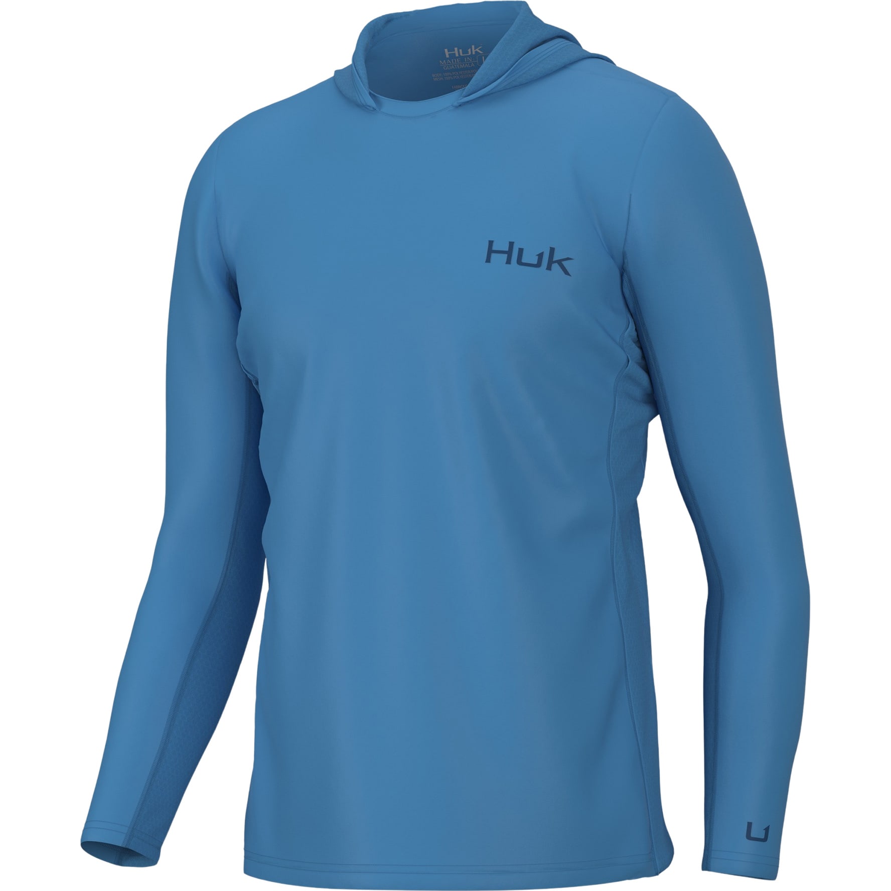 HUK Men's Pursuit Pattern Long Sleeve, Sun Protecting Fishing Shirt,  Brackish Rock-Azure Blue, Small : : Fashion