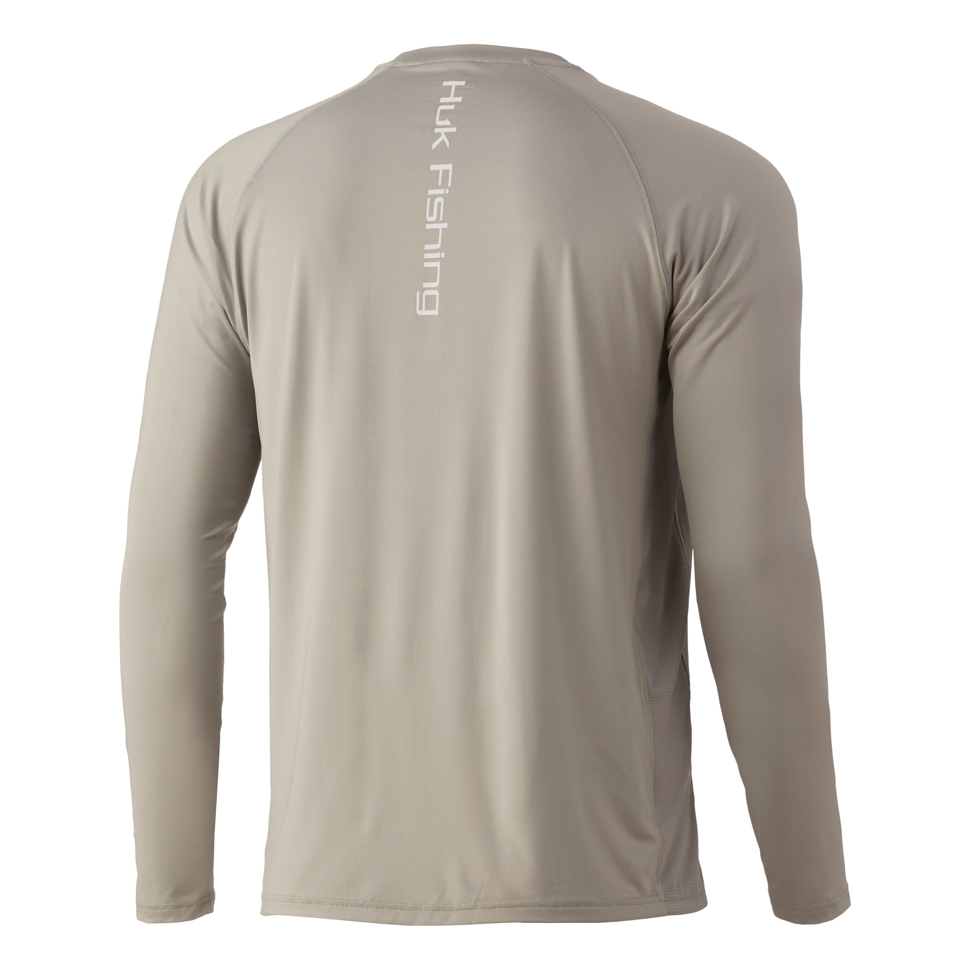 Huk® Men’s Vented Pursuit Long-Sleeve Shirt - Volcanic Ash - back