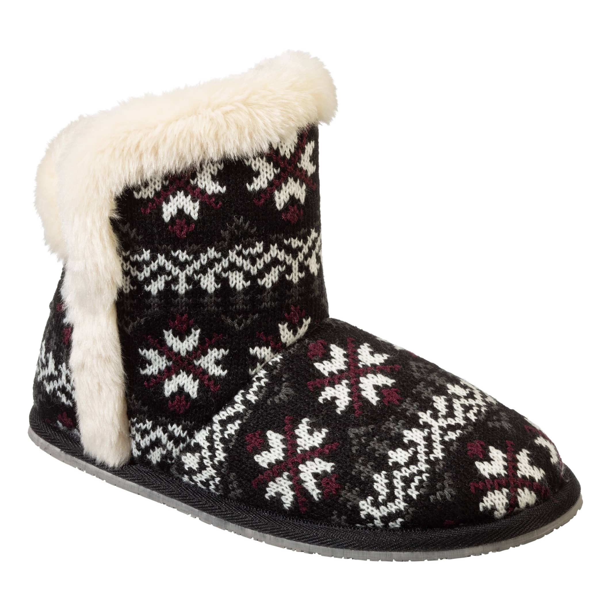 Natural Reflections® Women’s Fair Isle Knit Bootie Slippers
