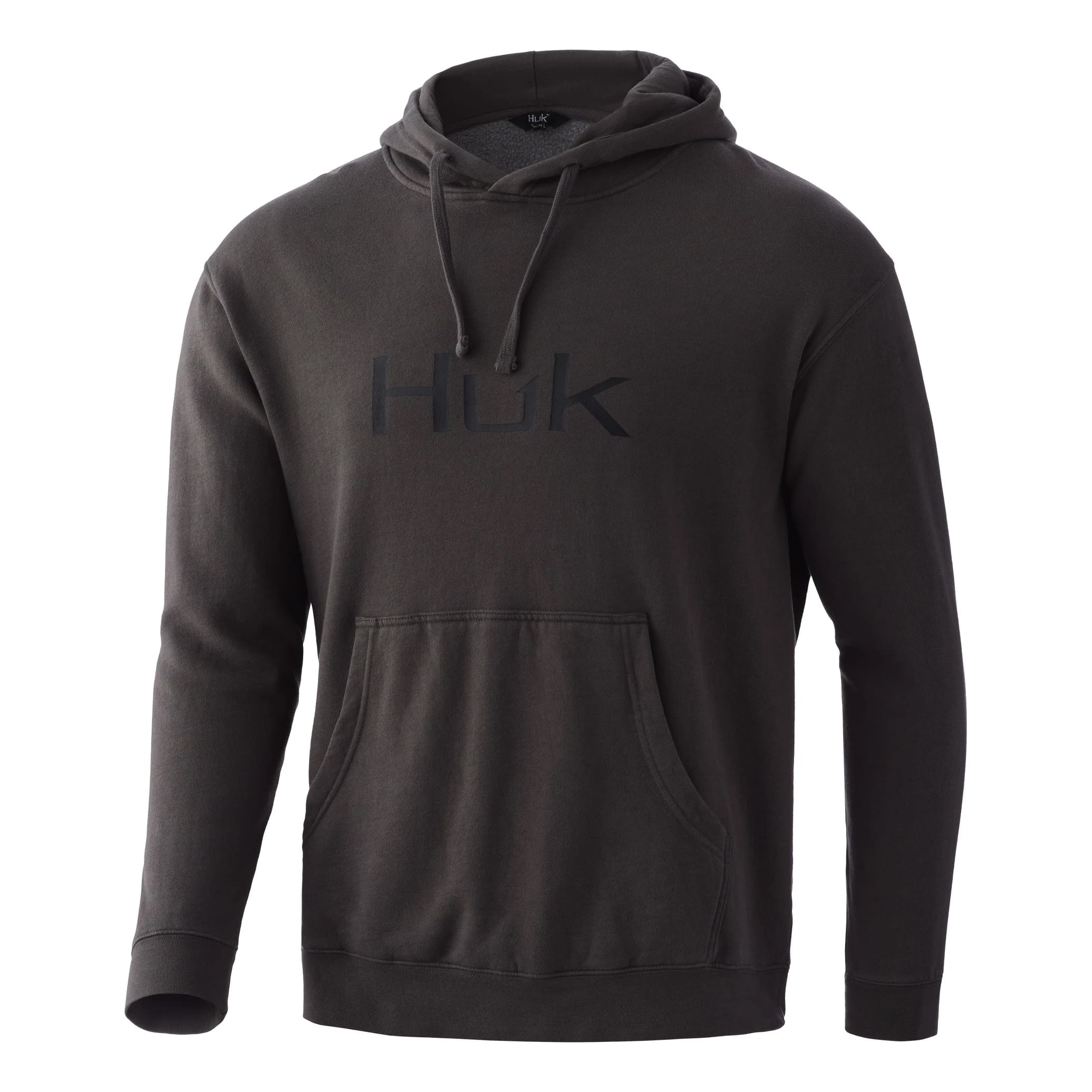 Huk® Men’s Logo Fleece Hoodie - Volcanic Ash