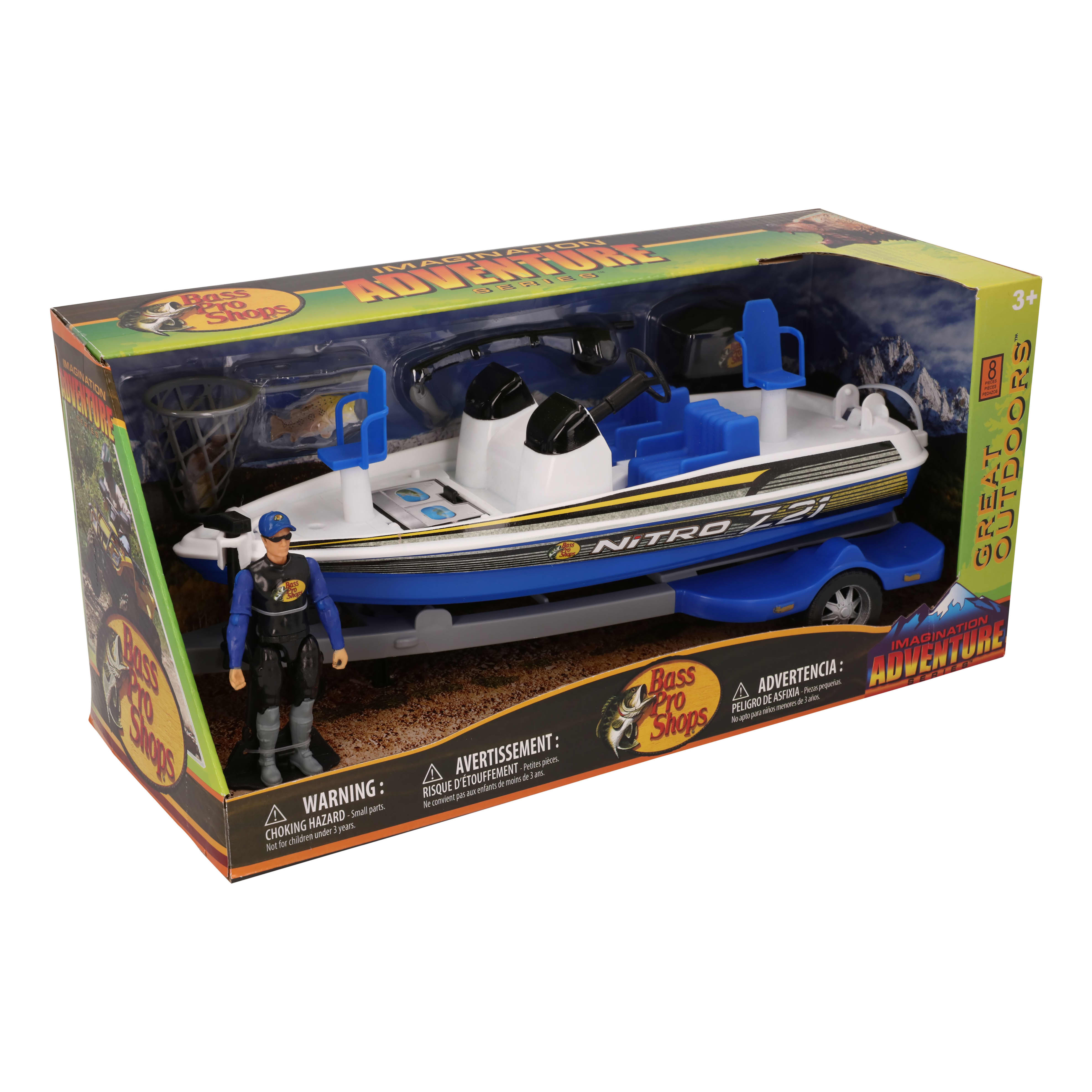 Bass Pro Shops Imagination Adventure NITRO Z-21 Bass Boat Playset for Kids