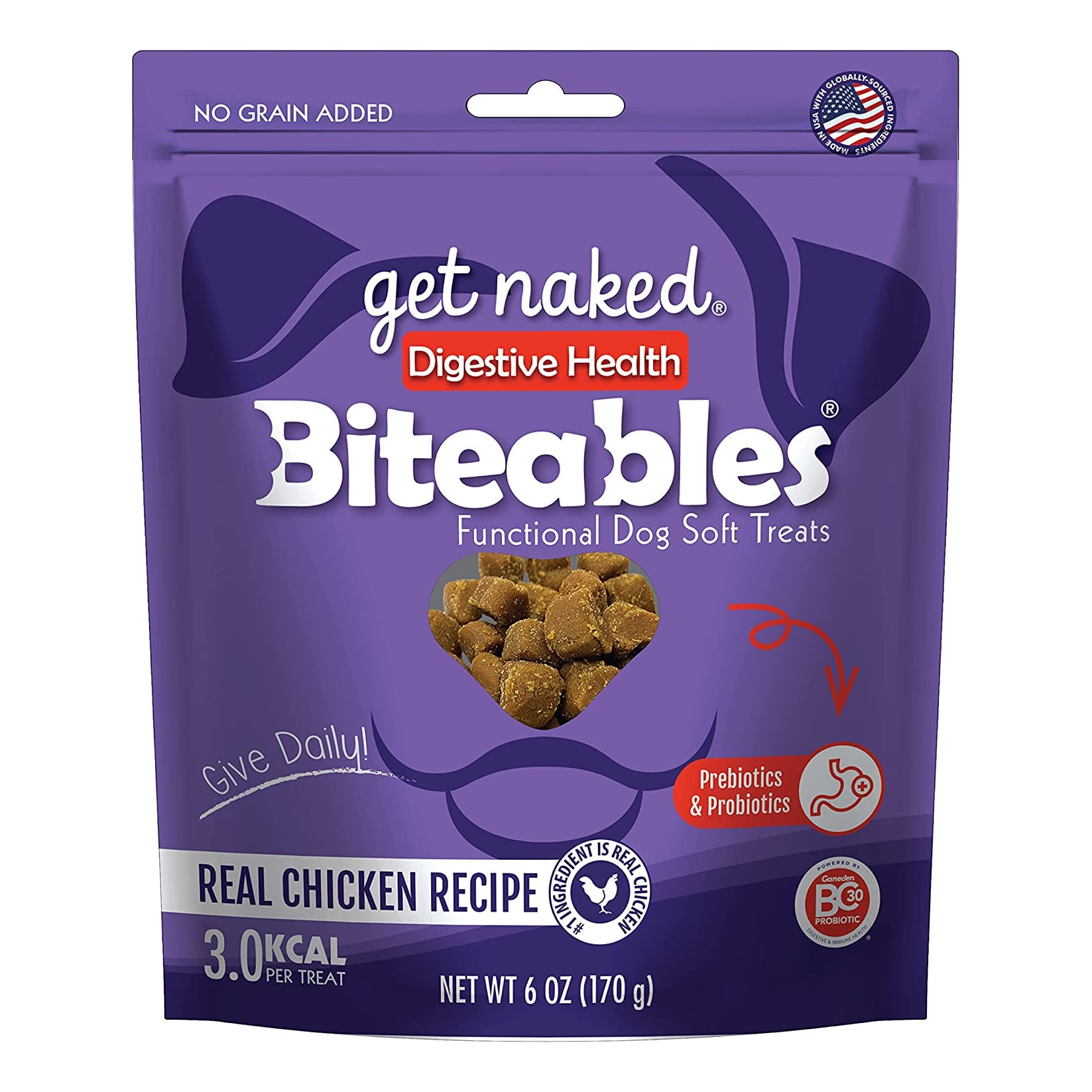 NPIC Get Naked® Digestive Health Biteables® Functional Dog Soft Treats - 6 oz.
