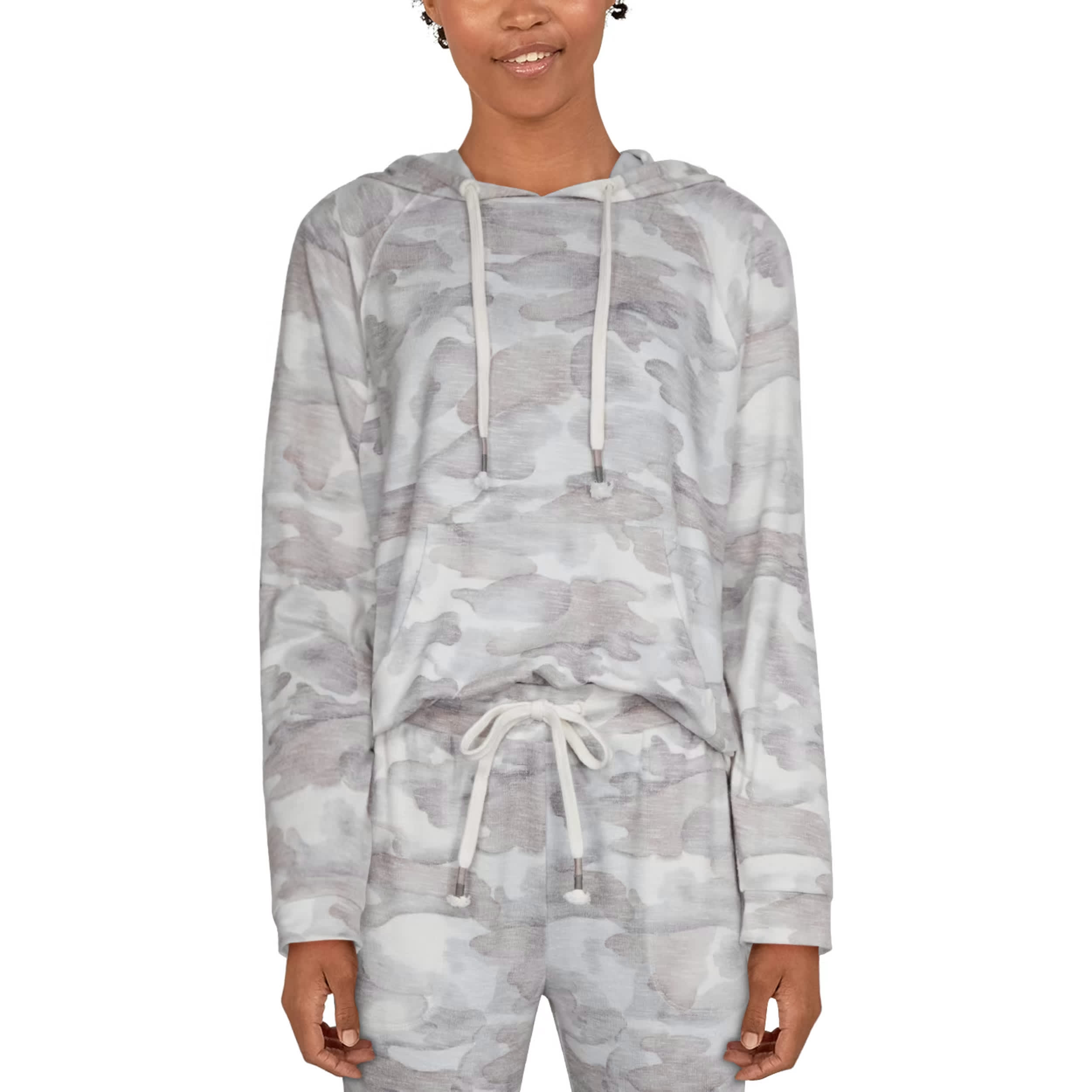 Natural Reflections® Women’s Camo Print Long-Sleeve Hoodie