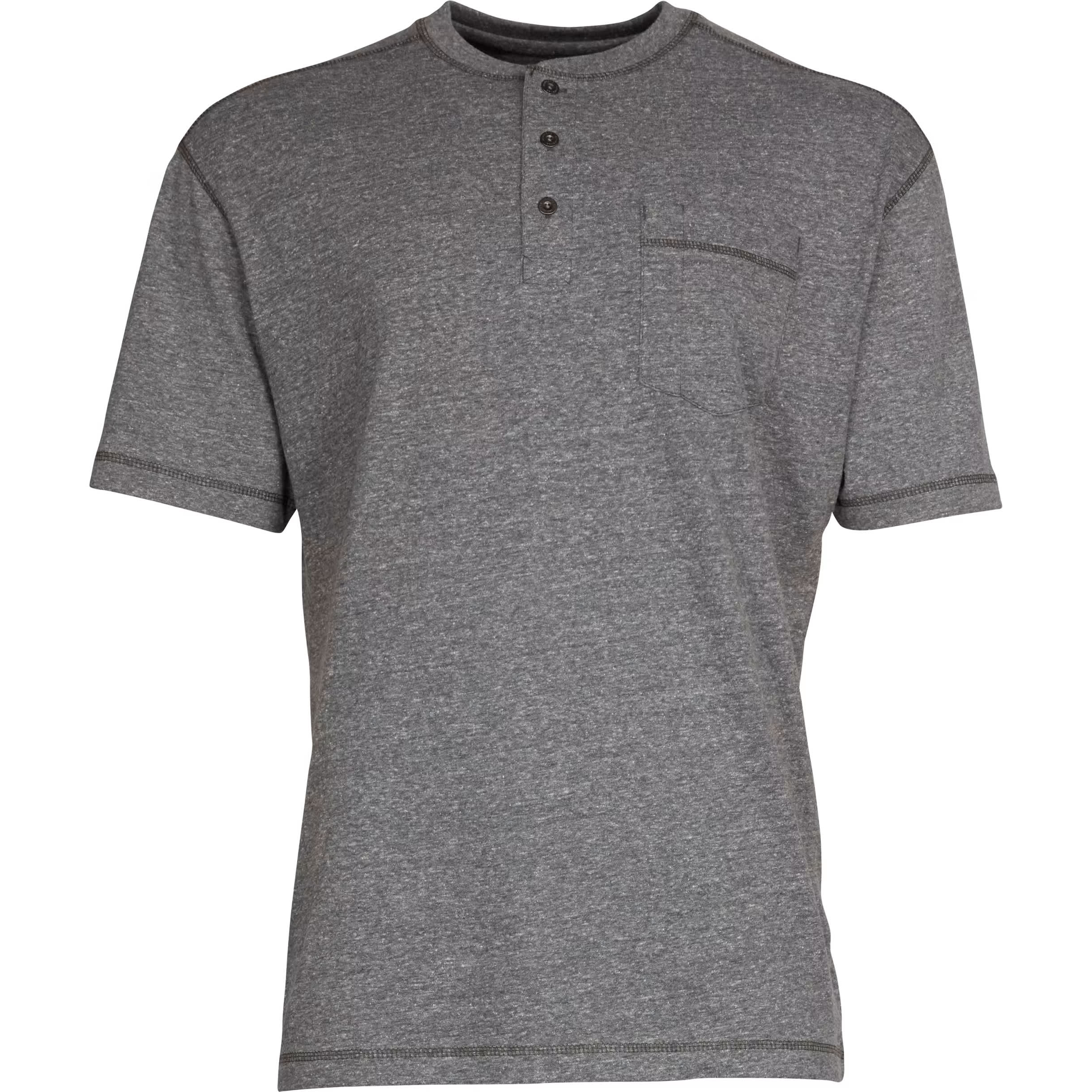 RedHead® Men’s Stone Ridge Short-Sleeve Henley Shirt - Light Grey