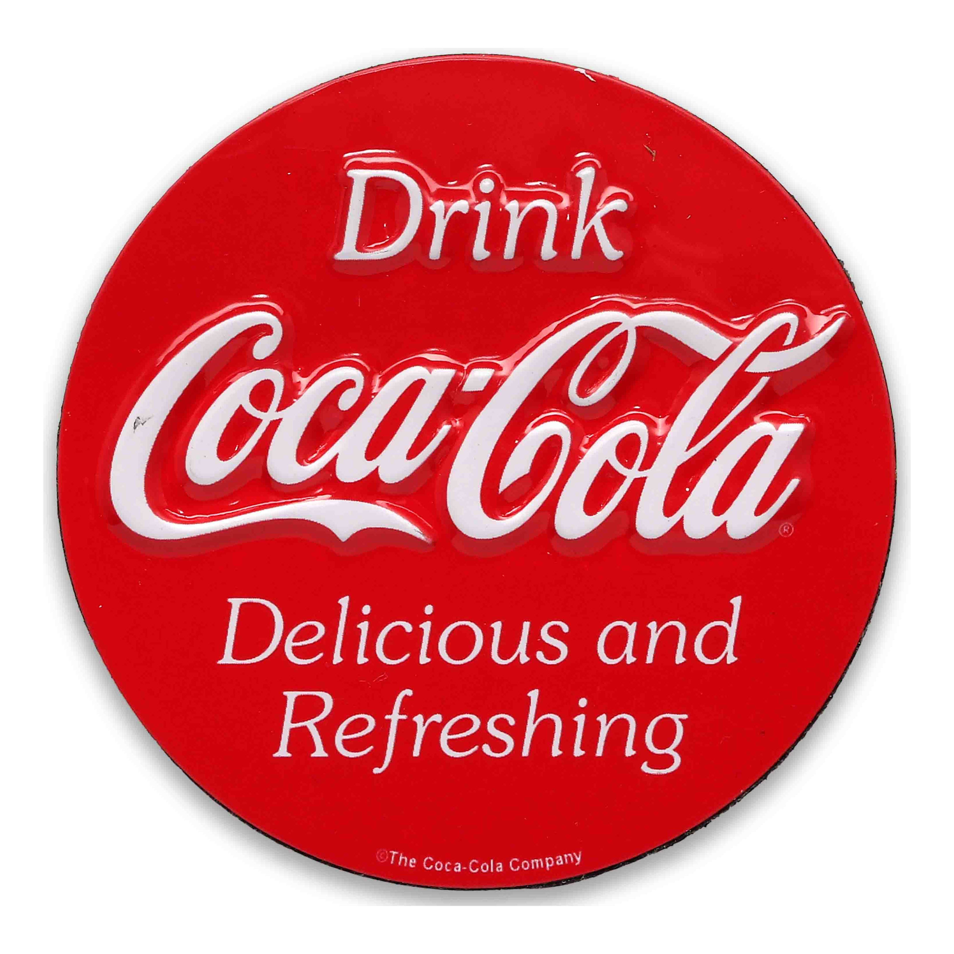 Open Road's Coca-Cola Delicious and Refreshing Round Metal Magnet