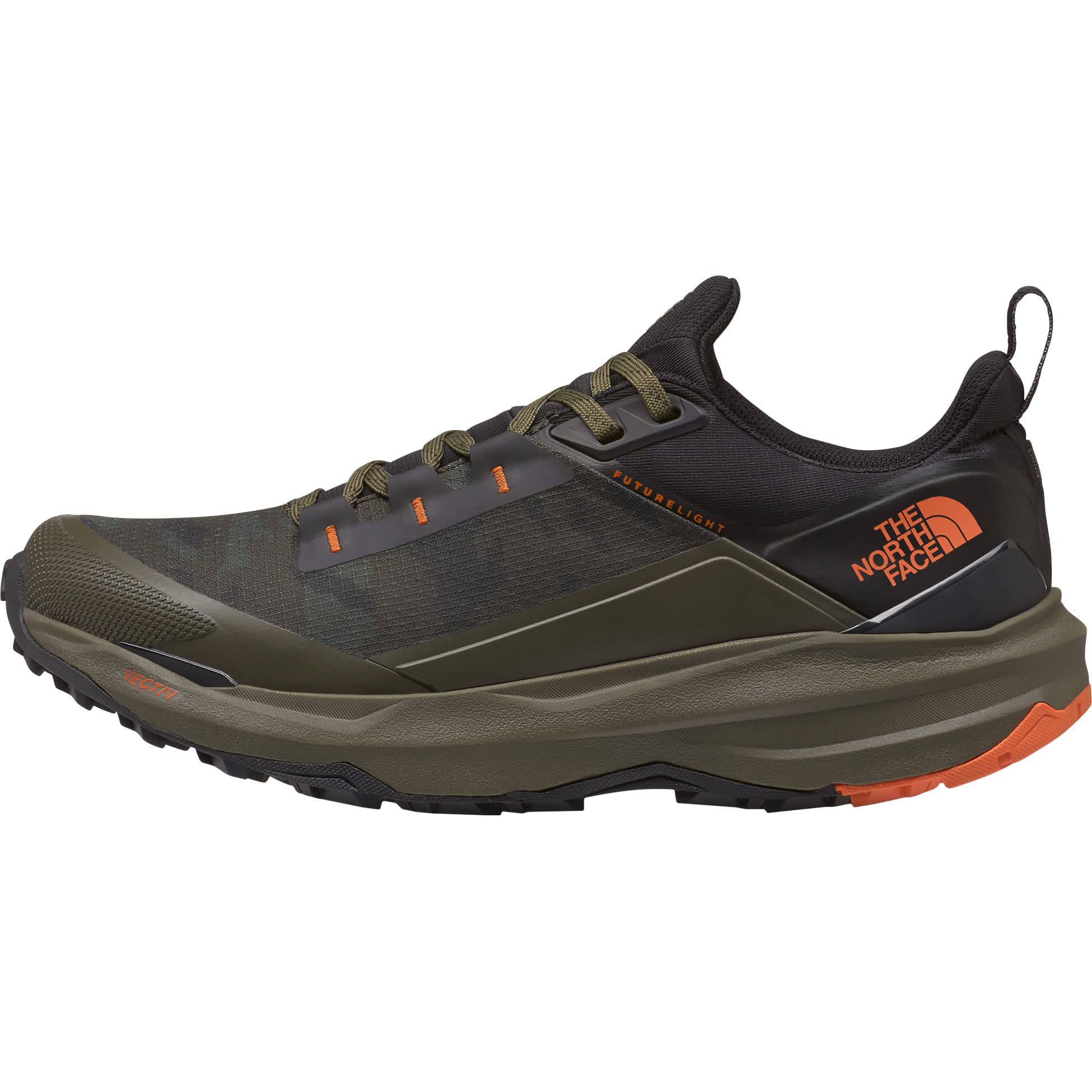 The North Face Vectiv Exploris 2 Futurelight Shoes Black Dark Green Orange 43