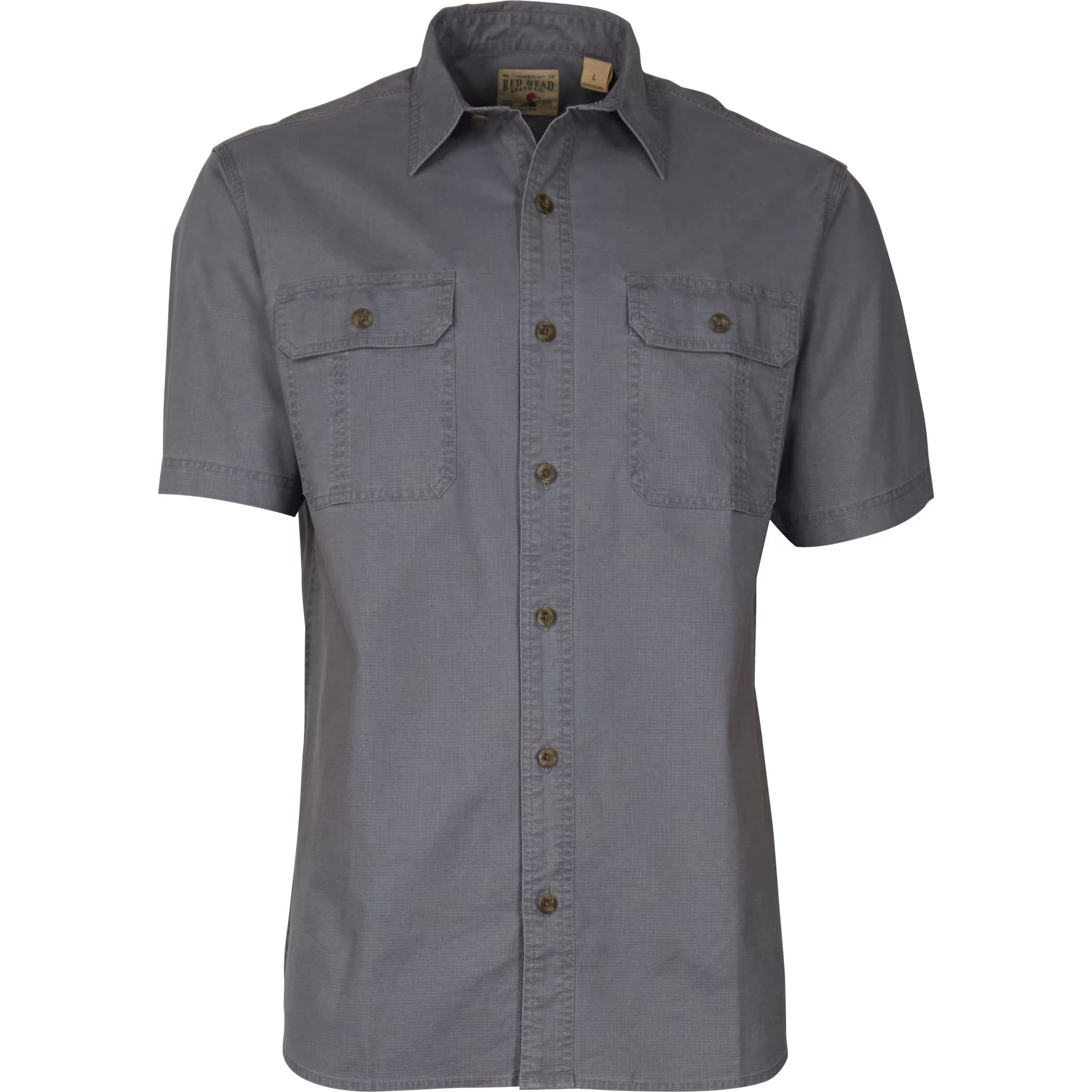 RedHead® Men's Ripstop Short-Sleeve Button-Down Shirt