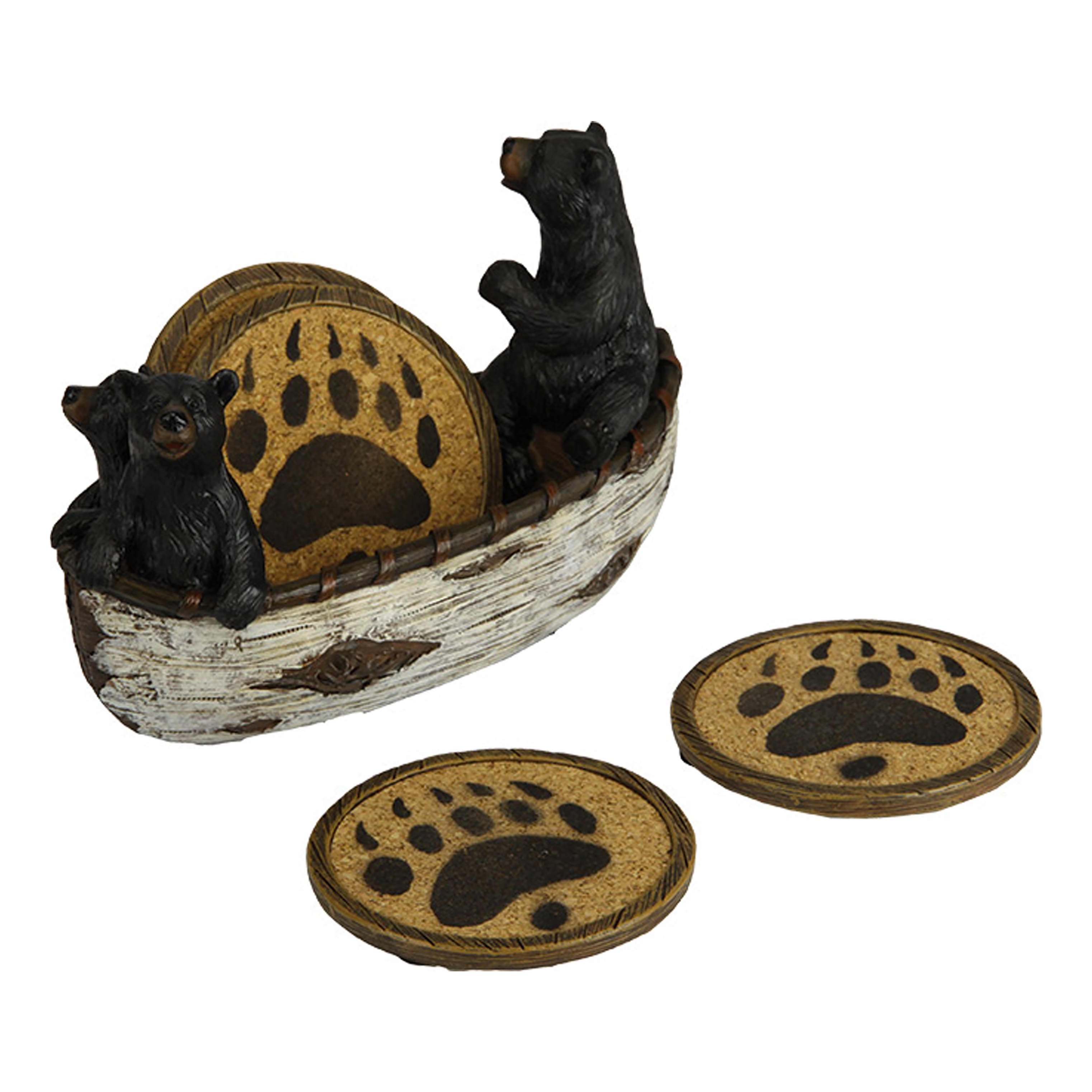 River's Edge® Drink Coaster - Bear in a Boat