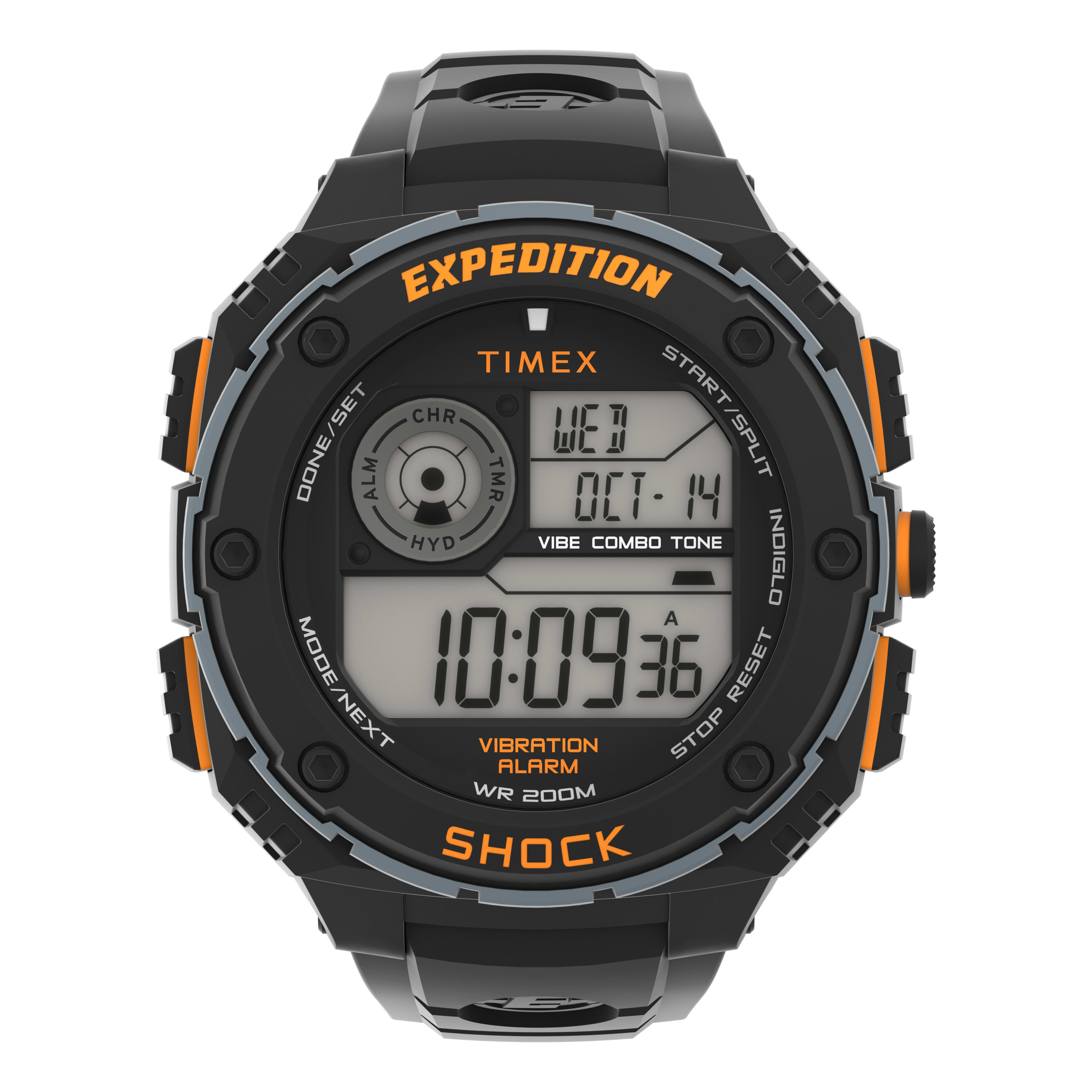 TIMEX® Expedition® Vibe Shock 50mm Resin Strap Watch