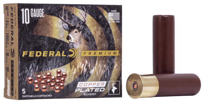 Federal® Premium 10-Gauge Copper Plated 00 Buckshot Shotgun Shells