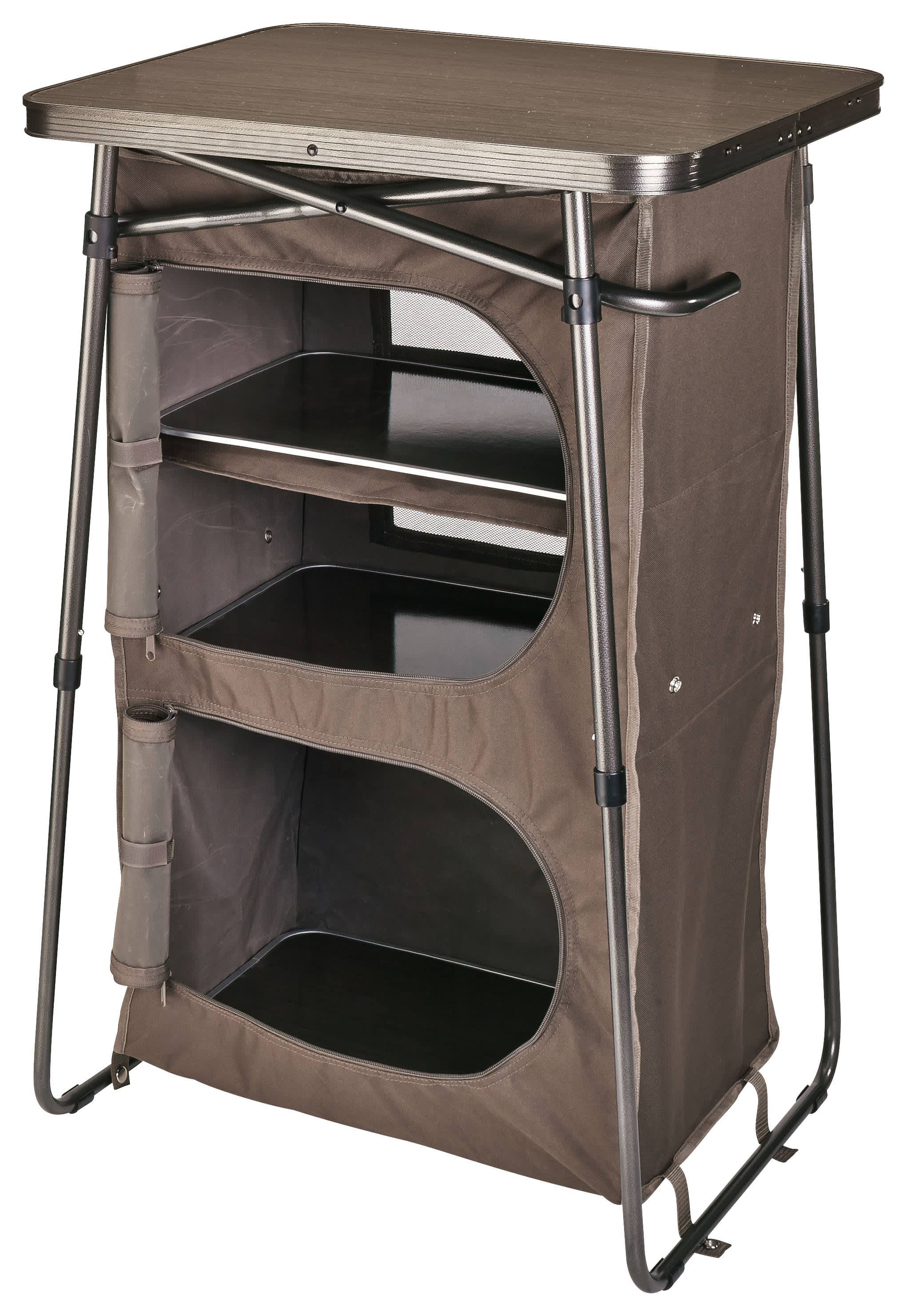 Cabela's® Dual-Height 3-Shelf Camp Cupboard - Brown