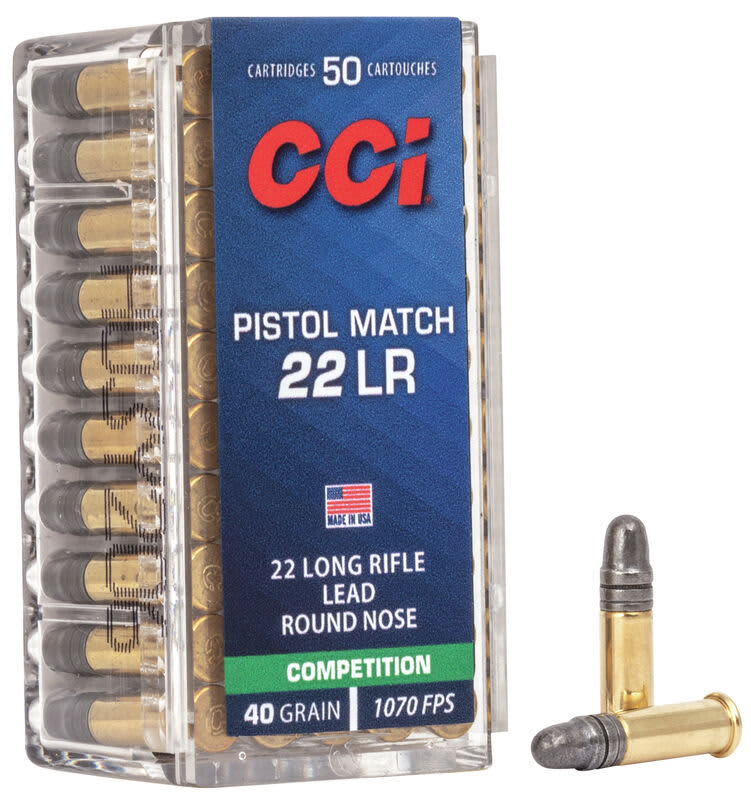 CCI® Match .22 LR Pistol Ammunition