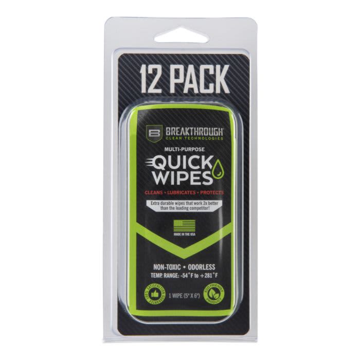 Breakthrough® Clean Technologies Multi-Purpose CLP Quick Wipes - 12 Pack