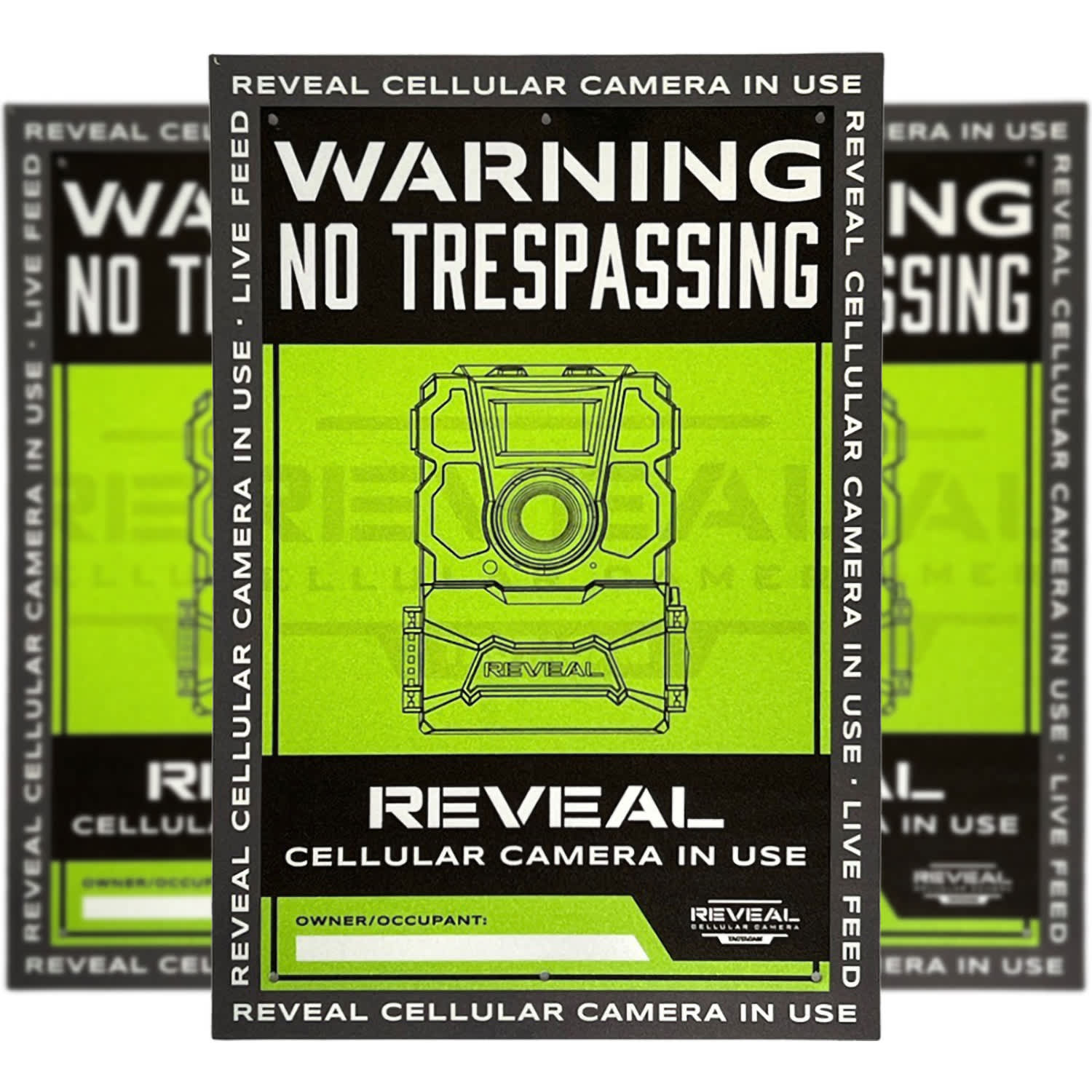 Tactacam® REVEAL No Trespassing Sign – 3-Pack
