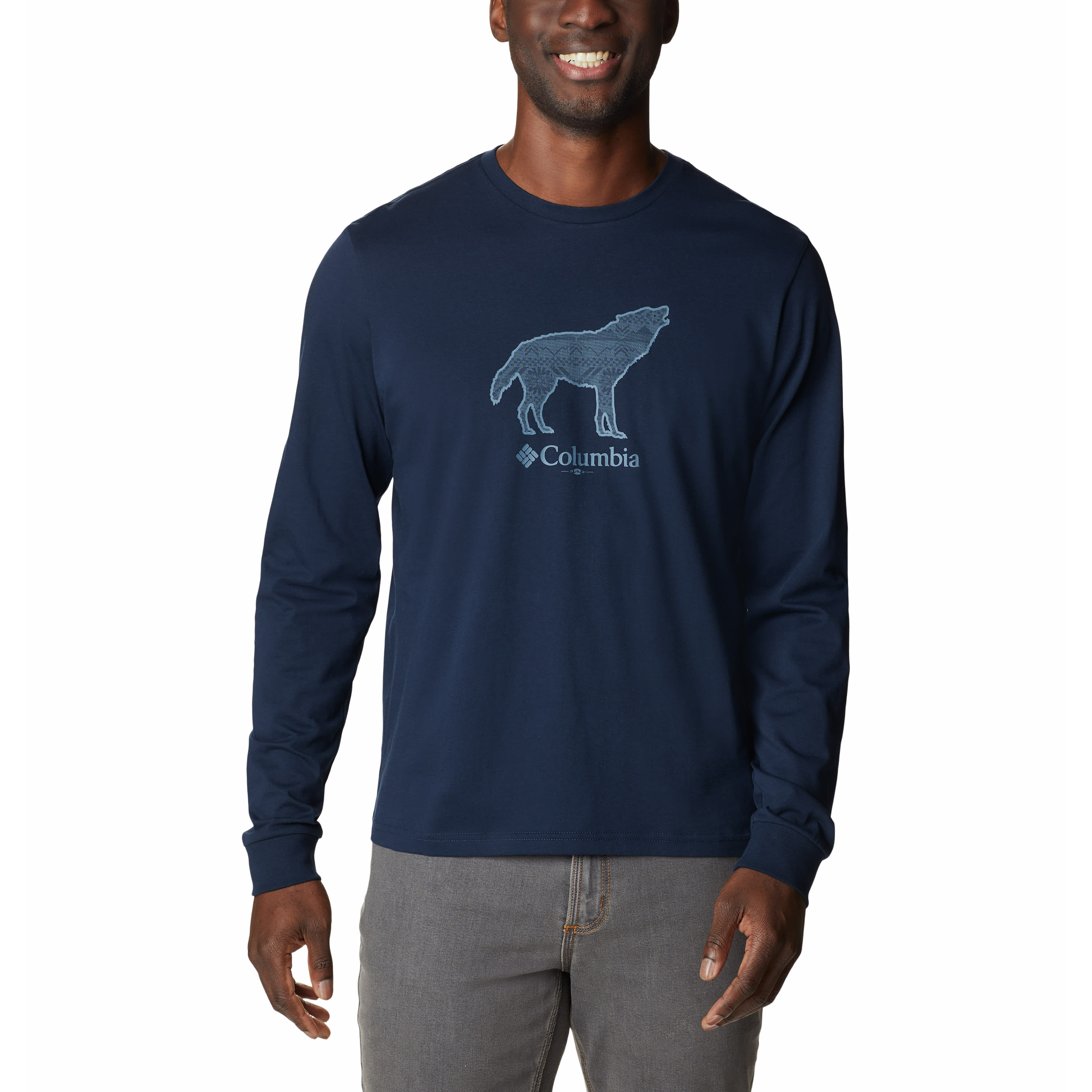 Columbia® Men’s Seasonal Logo Long-Sleeve Crewneck Shirt