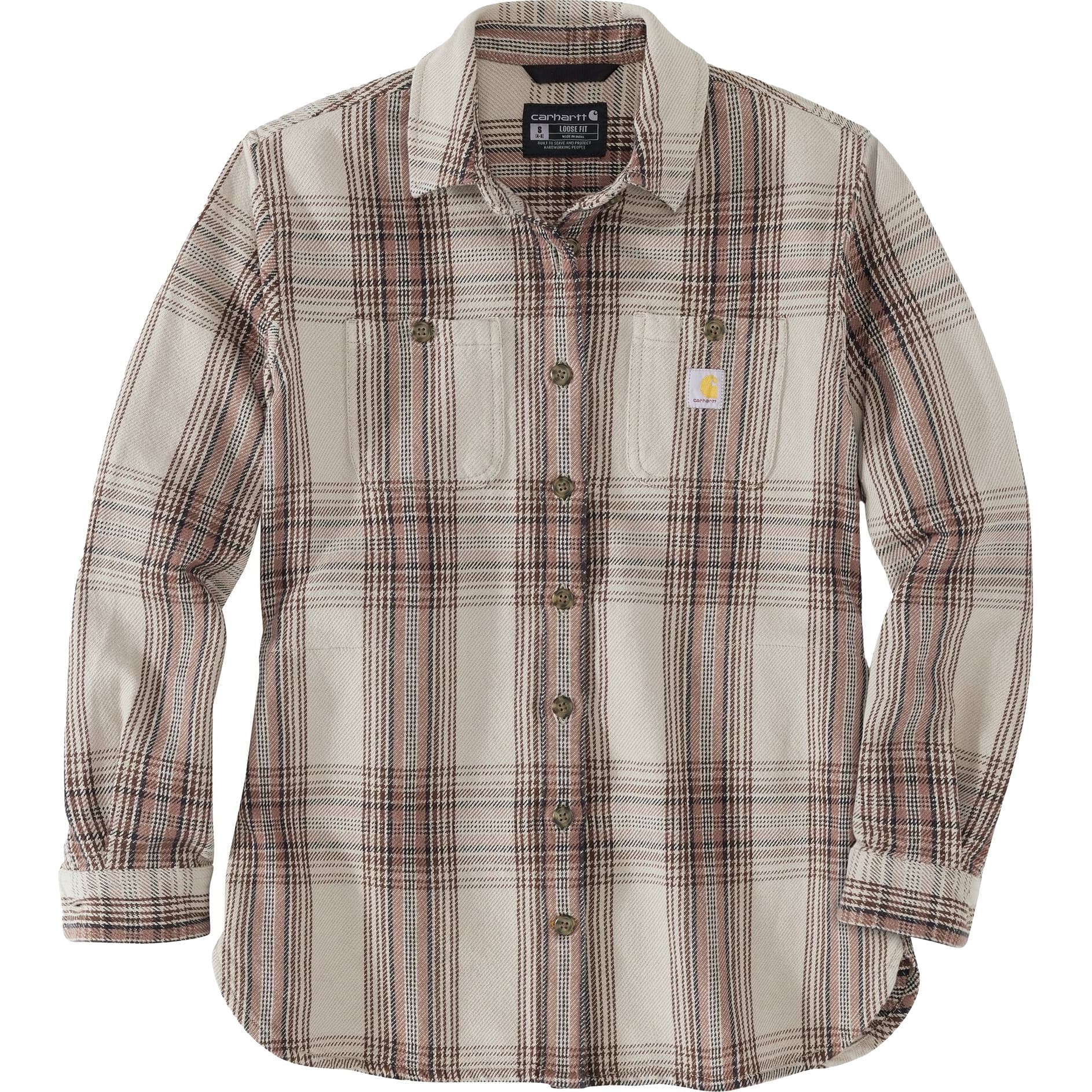 Carhartt women's plaid flannel shirts clearance