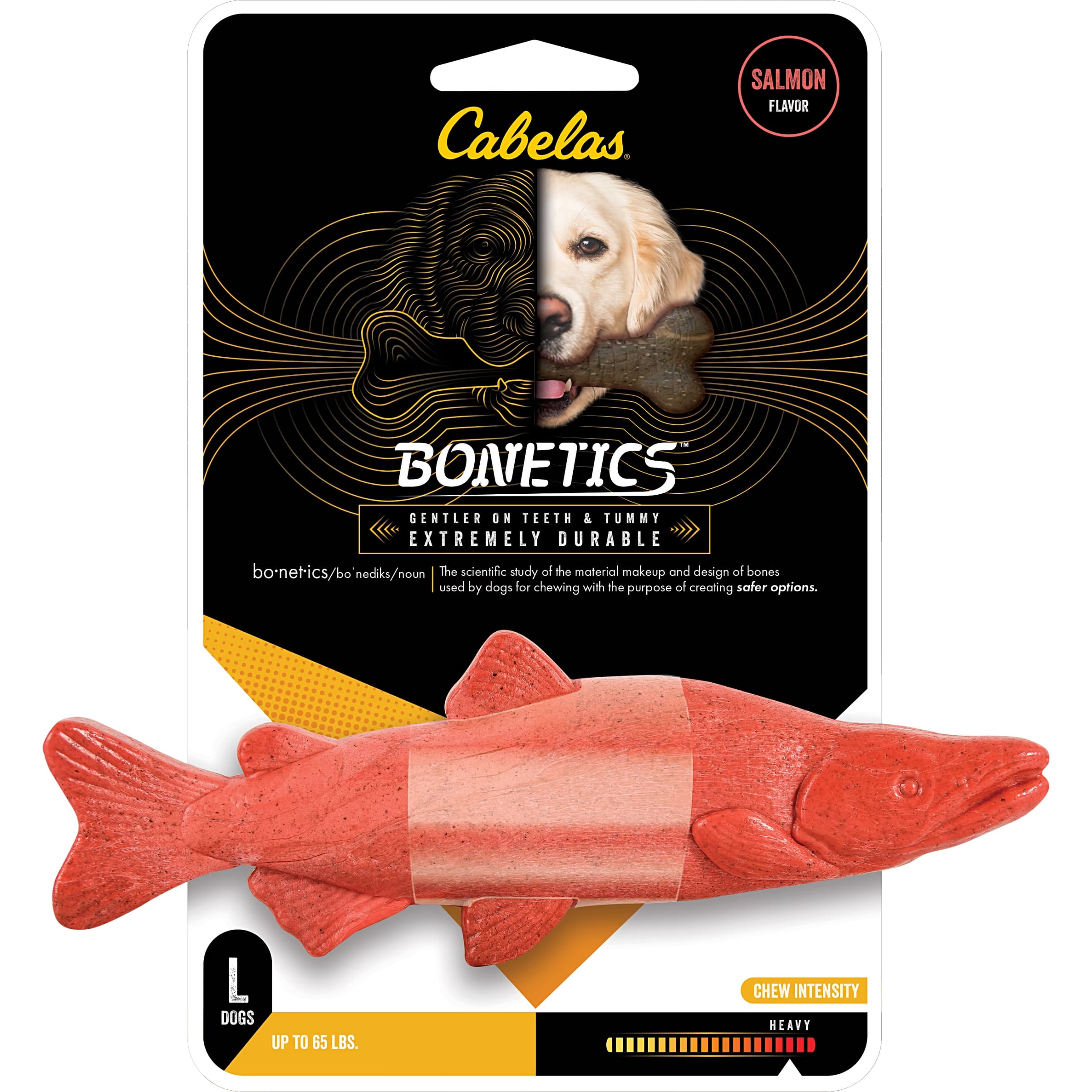 Cabela’s® Bonetics® Large Salmon-Flavored Fish Chew Toy
