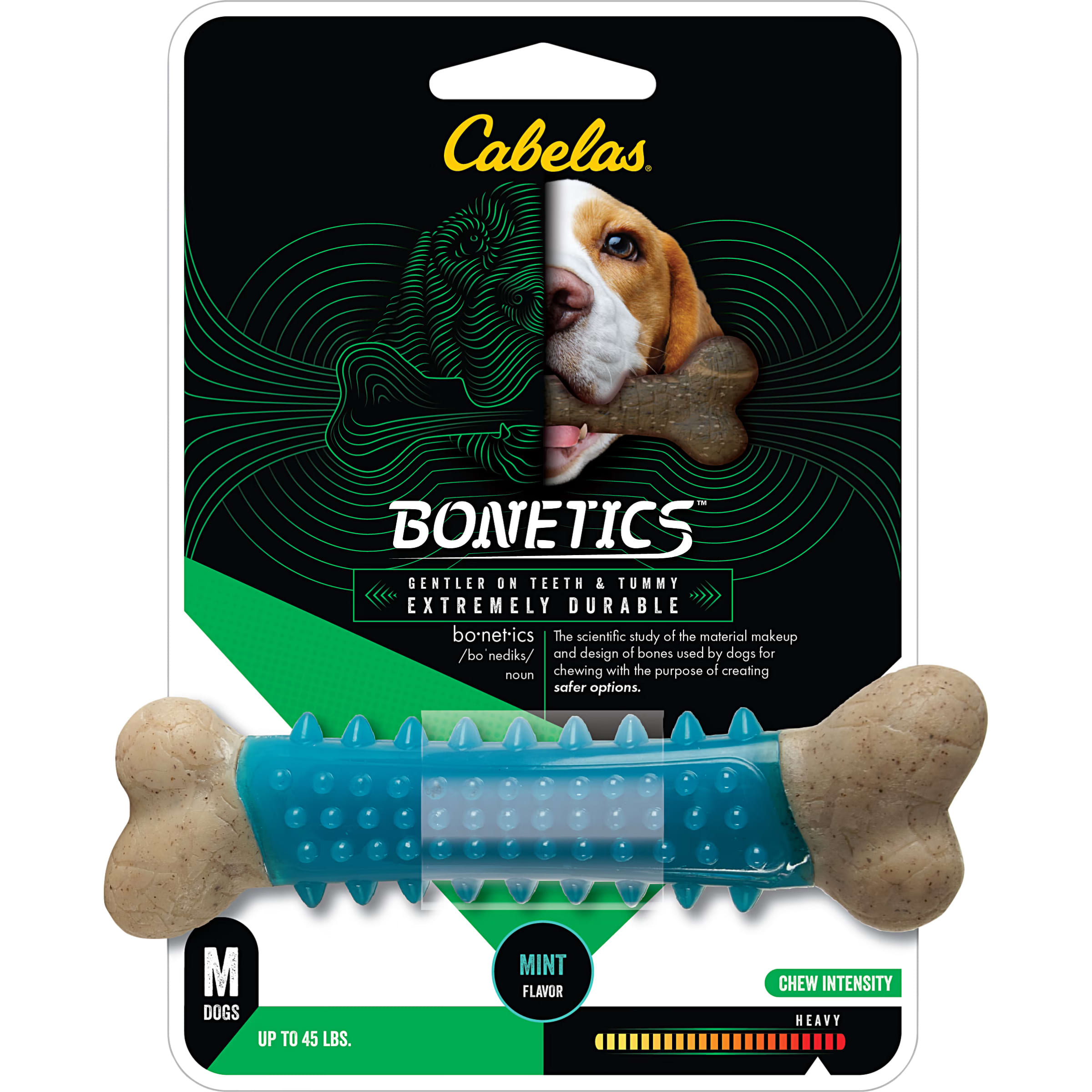 Cabela’s Bonetics® Medium Mint-Flavored Dental Bone Chew Toy