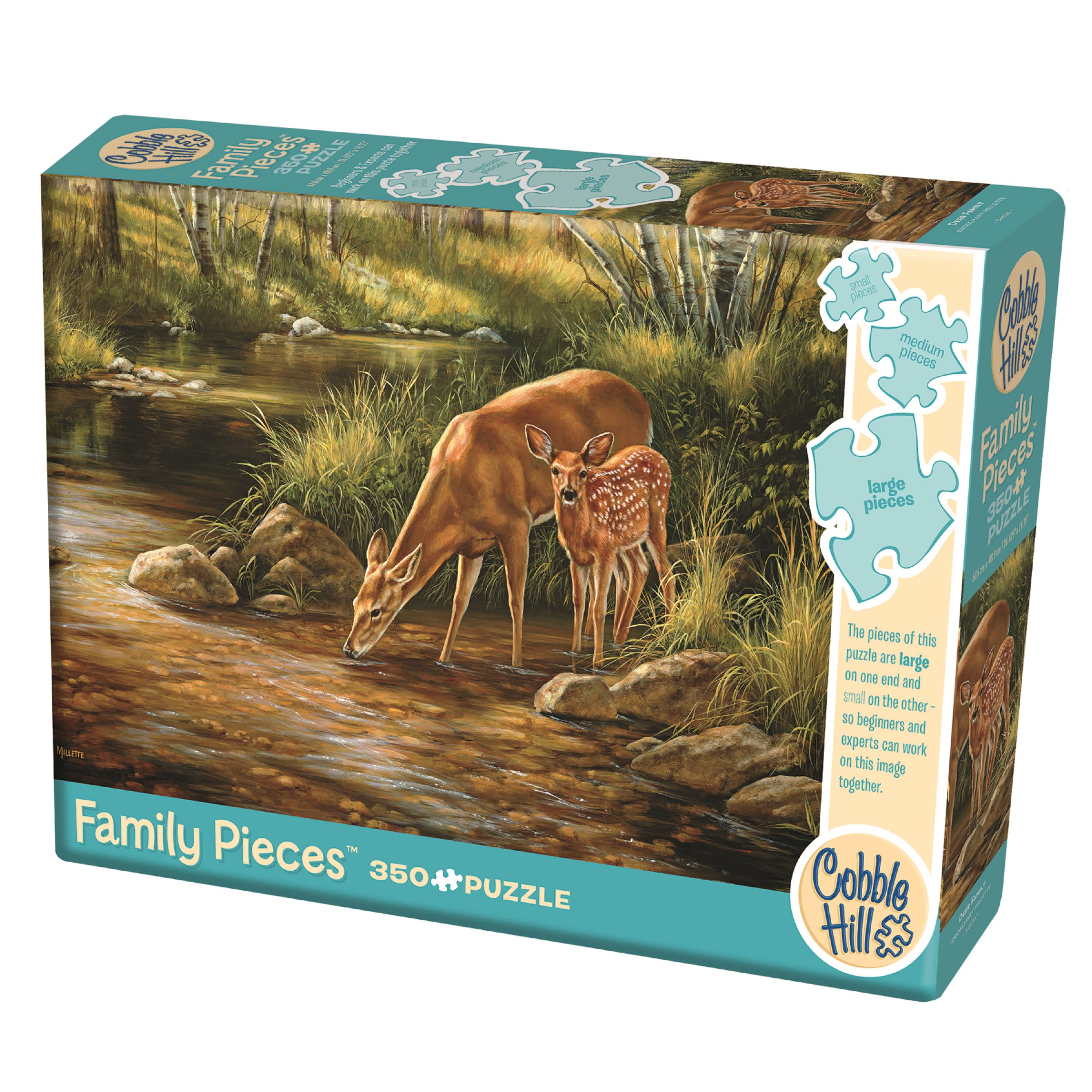 Cobble Hill Deer Family Puzzle - 350 Pieces