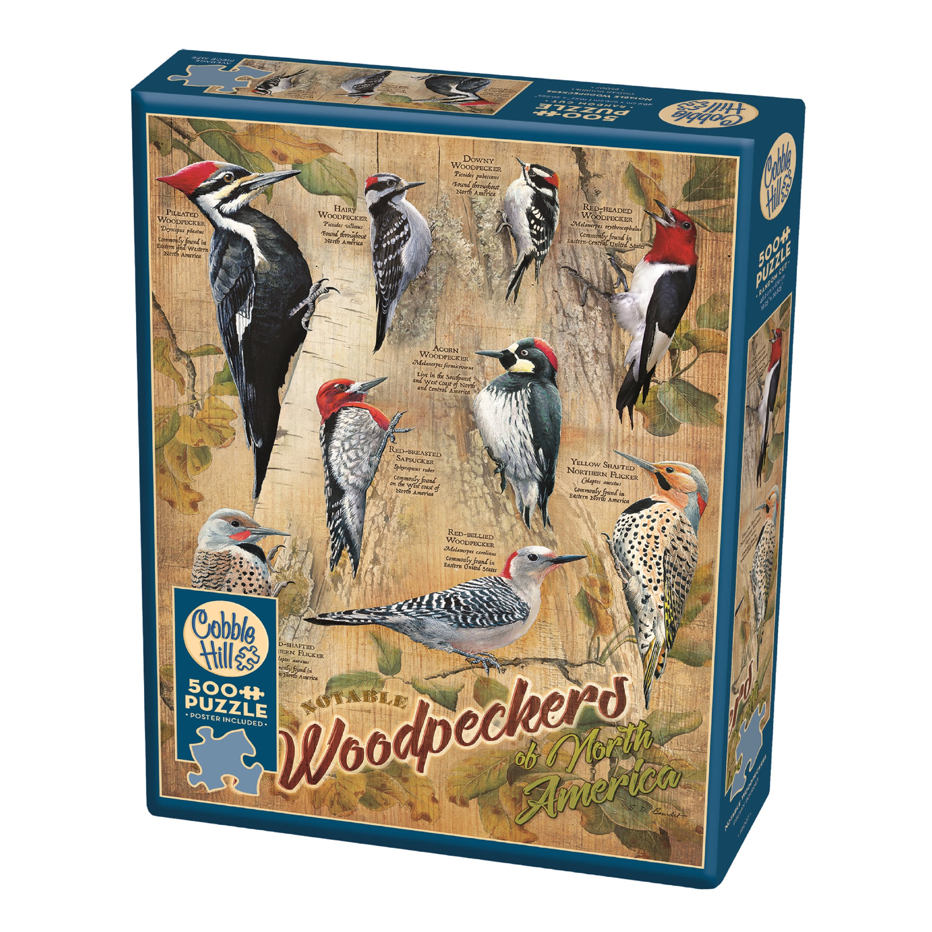 Cobble Hill Notable Woodpeckers Puzzle - 500 Pieces