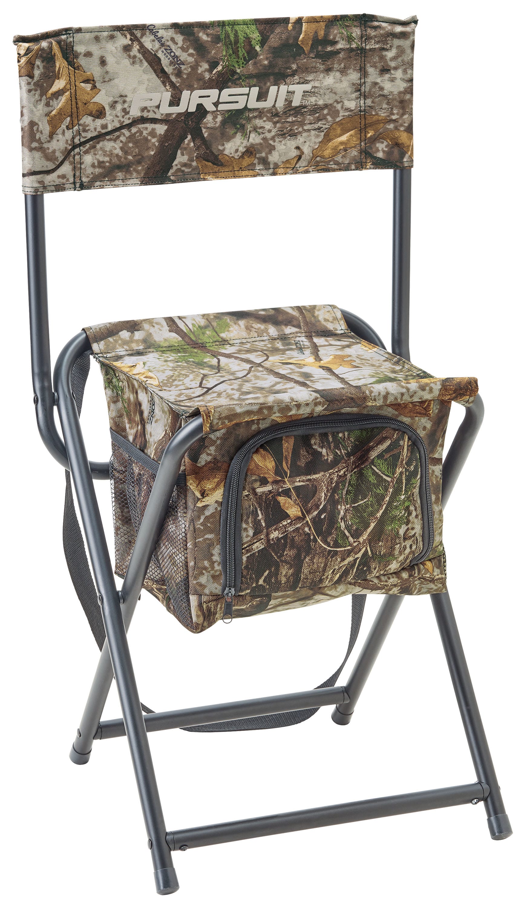 Pursuit® Zonz Woodlands Camo Folding Dove Stool with Back