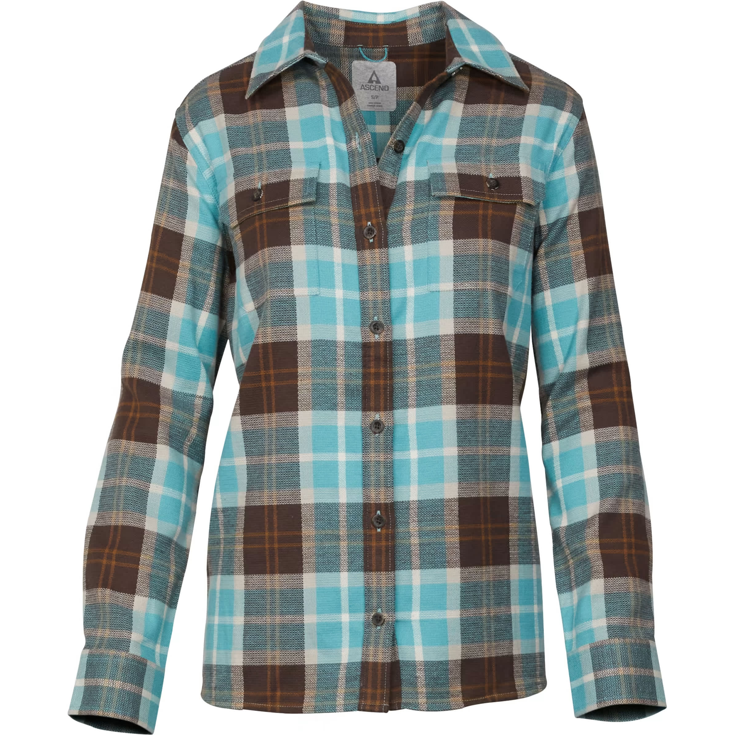 Ascend® Women’s Finn Organic Cotton Flannel Long-Sleeve Shirt