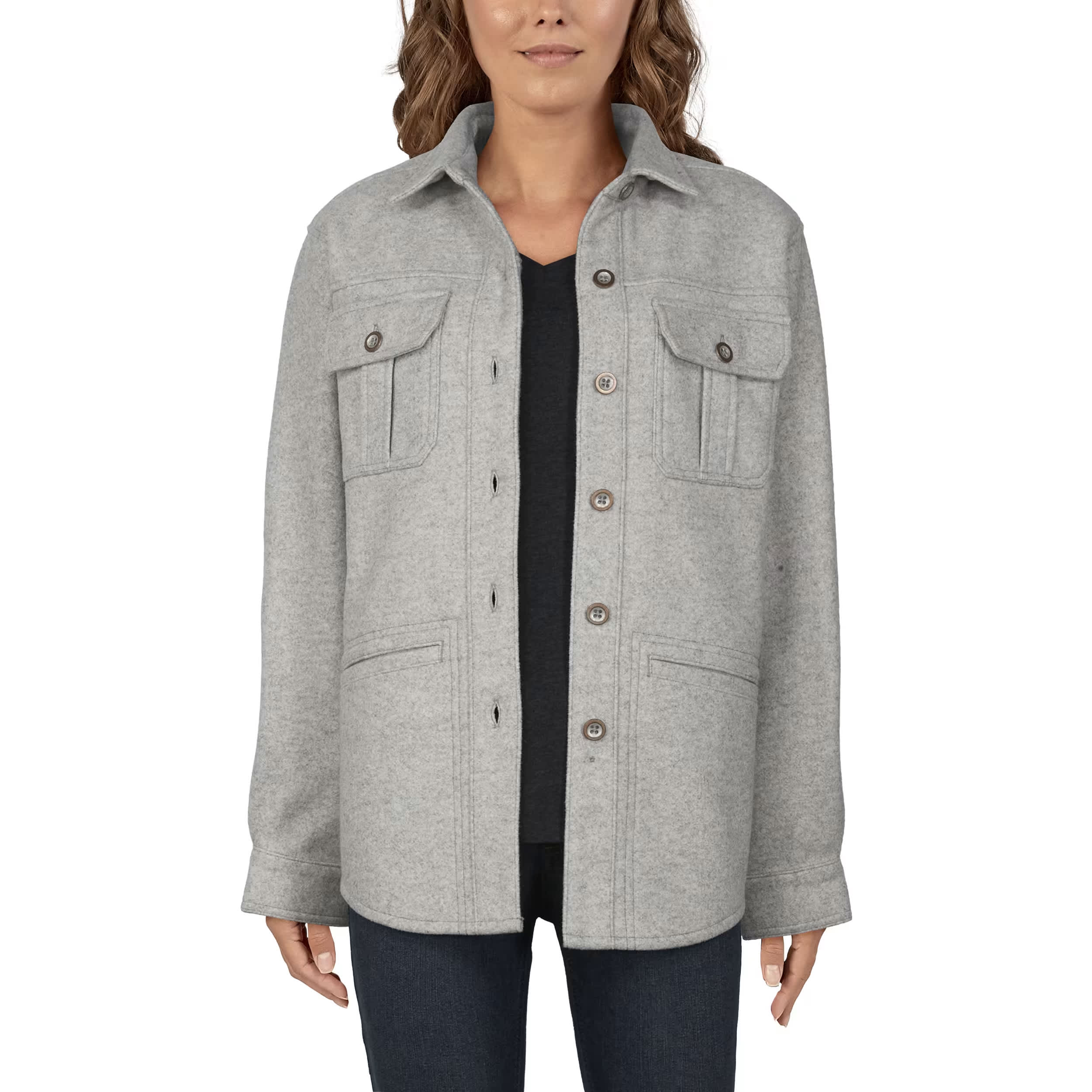 Natural Reflections® Women’s Heathered Shirt Jacket