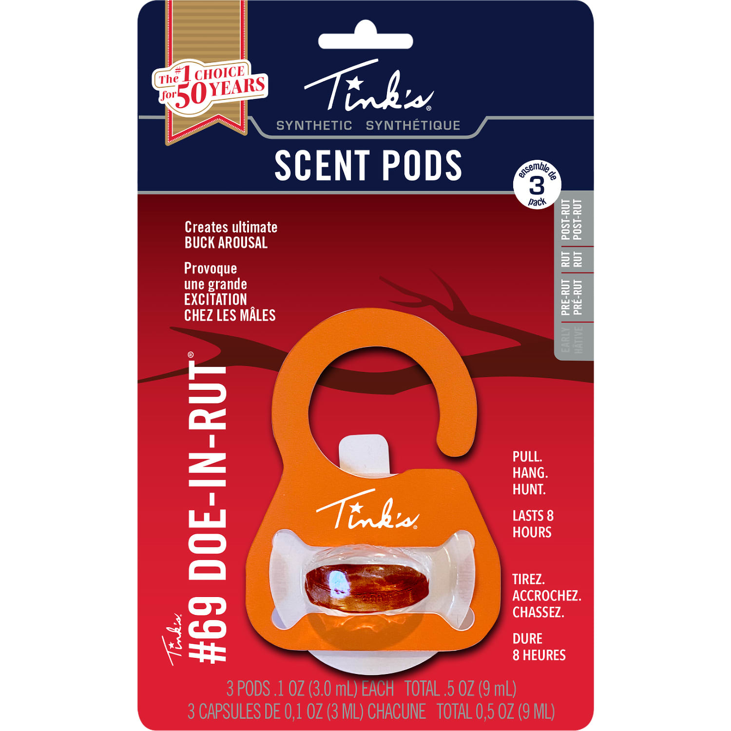 Tink’s® Synthetic #69 Doe-In-Rut Scent Pods – 3-Pack