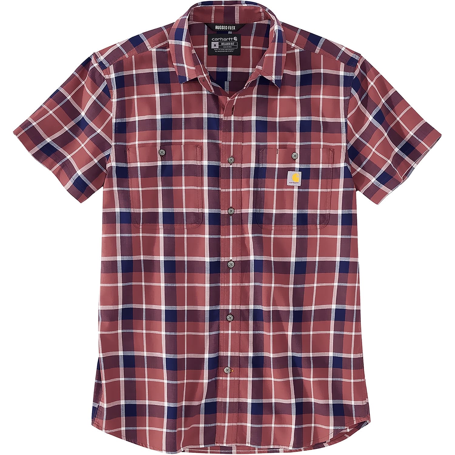 Carhartt® Men’s Rugged Flex Relaxed Fit Lightweight Short-Sleeve Plaid Shirt