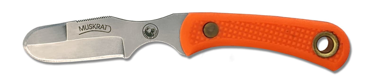 Knives Of Alaska Muskrat Orange Suregrip Fixed Blade Knife