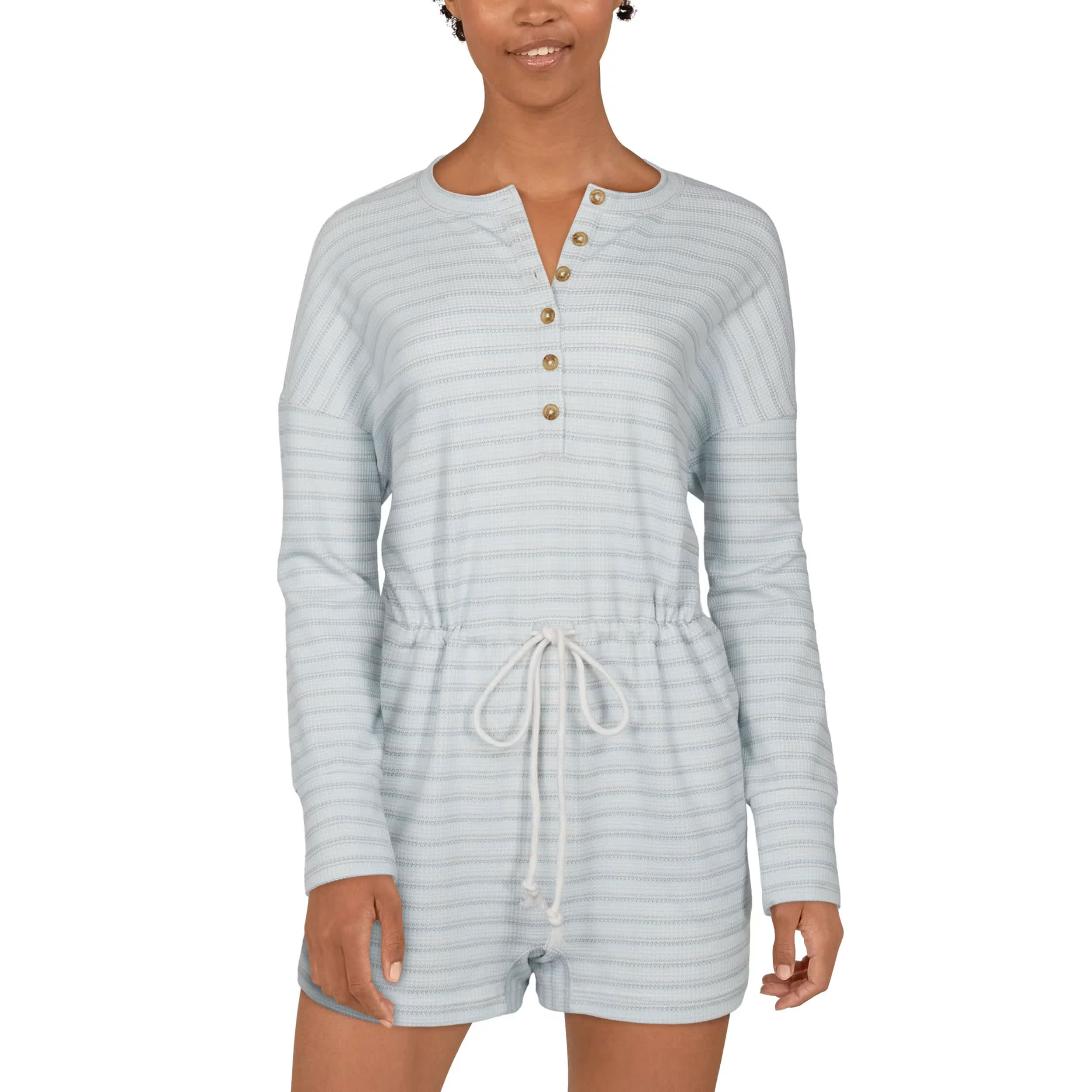 Natural Reflections® Women’s Space-Dye Short Long-Sleeve Romper