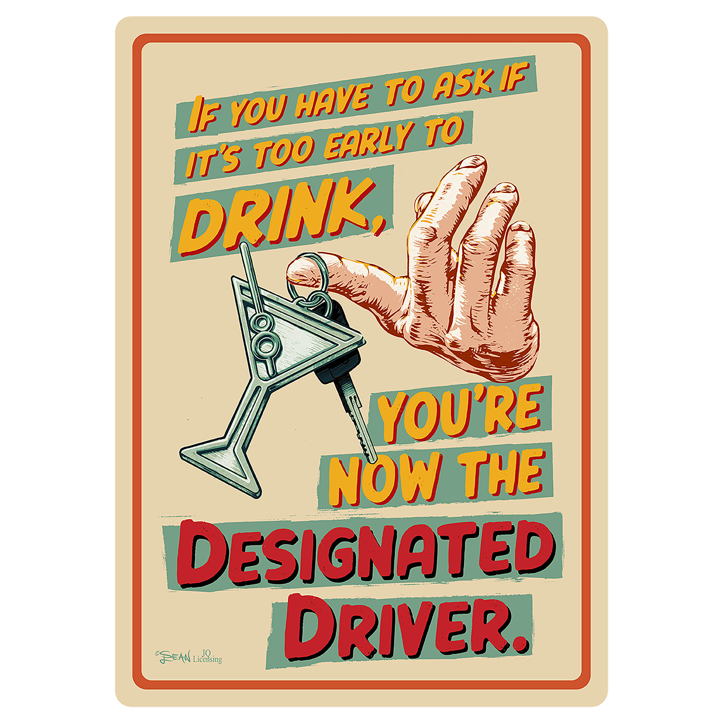 River's Edge® Designated Driver Tin Sign