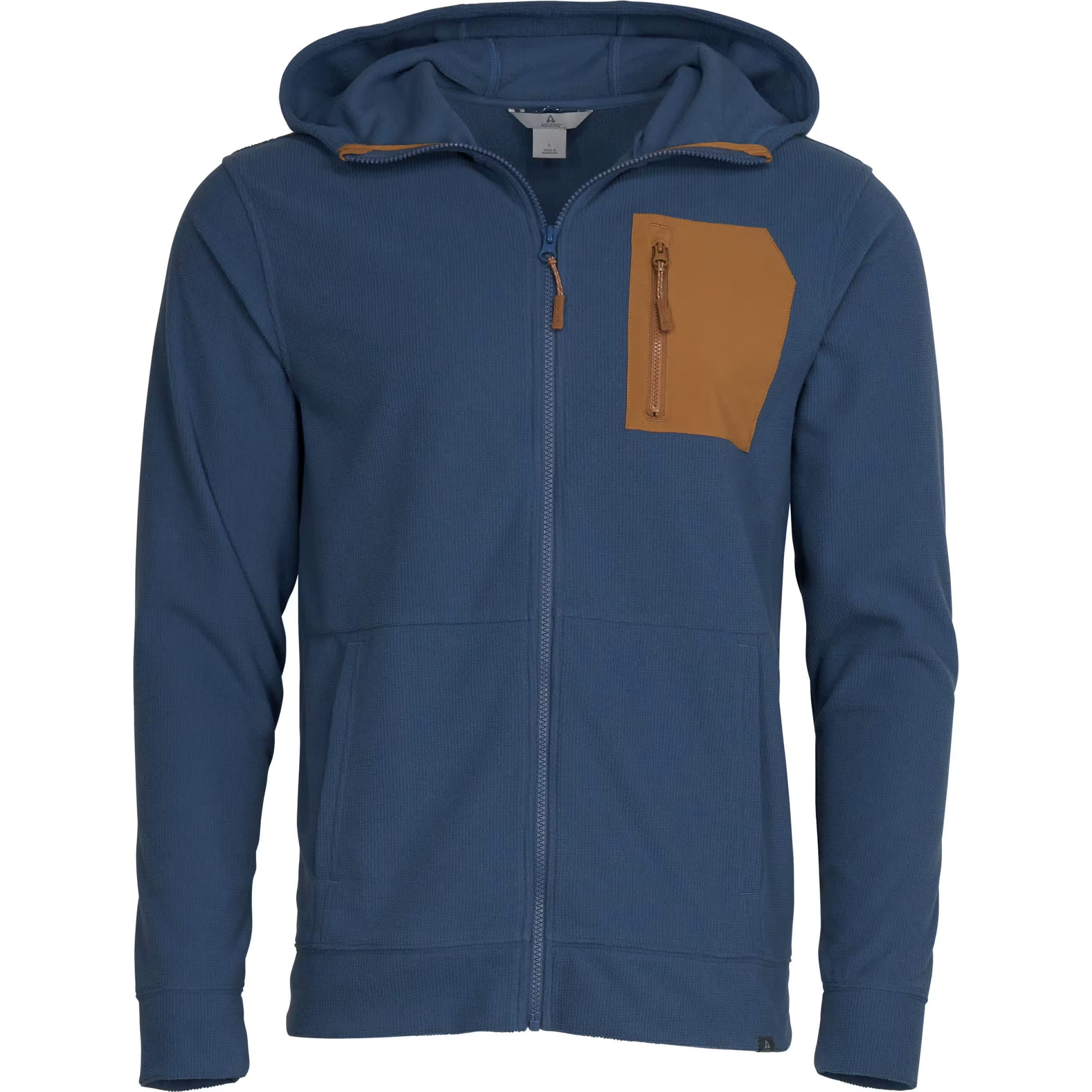 Grid fleece hoodie shop
