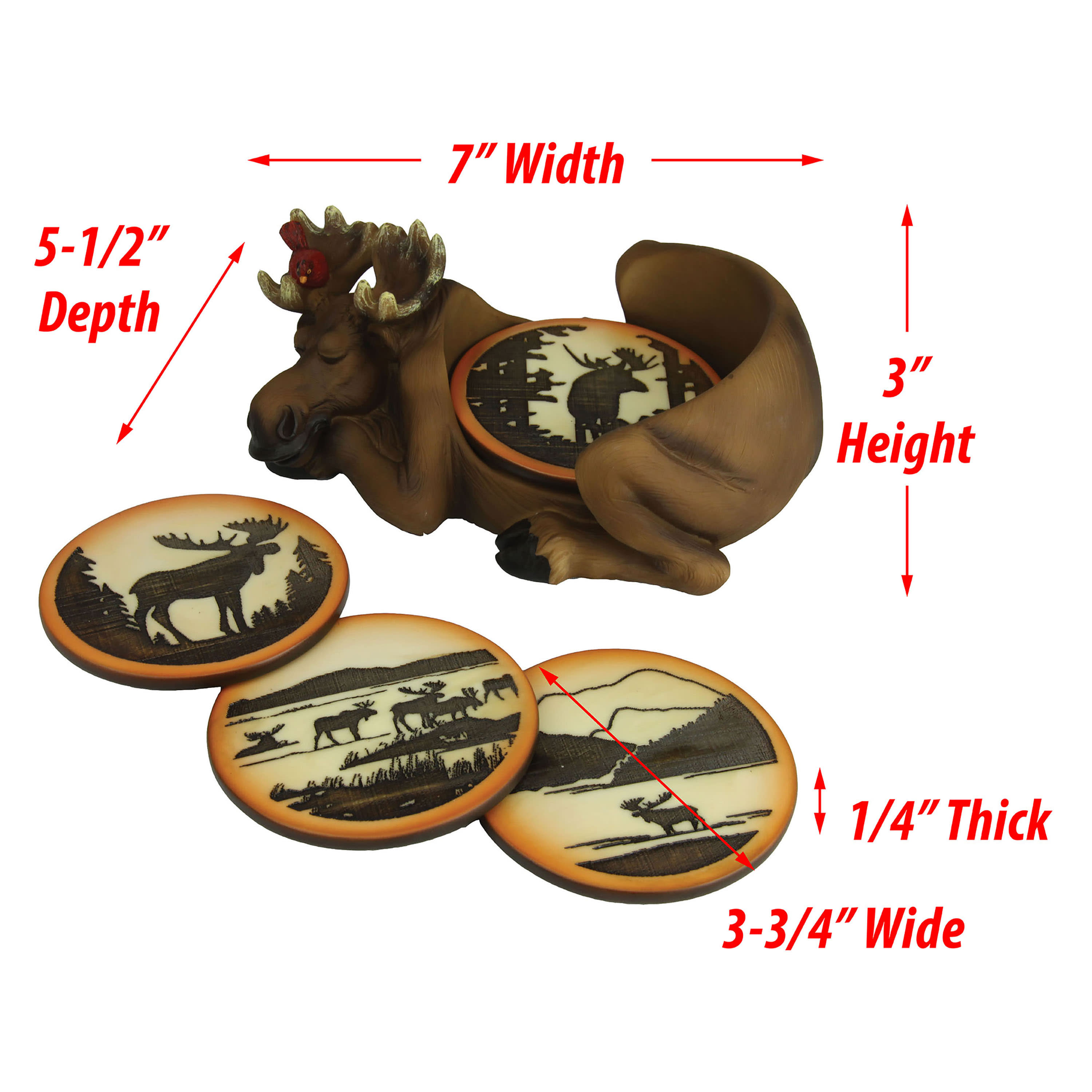 River's Edge® Drink Coaster - Moose